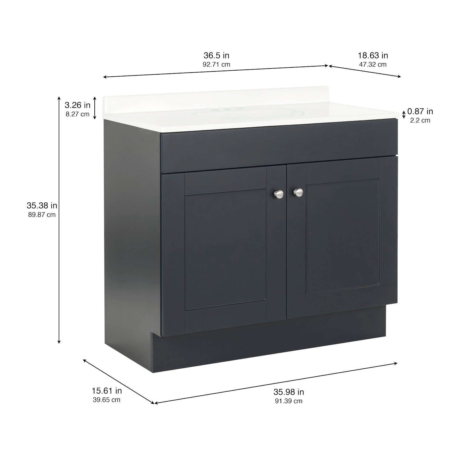 Project Source W022736P2-DB Bath-Vanity-Combo - View #3