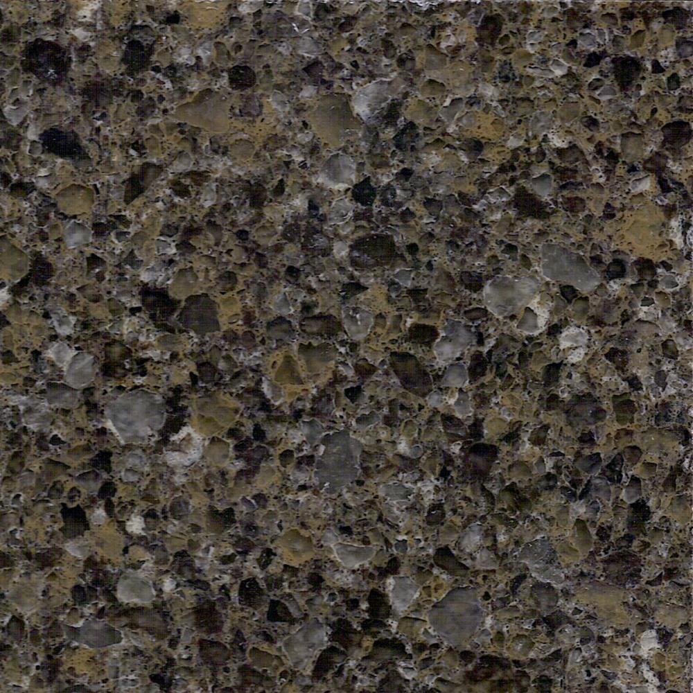 Allen + Roth Brockeye Quartz Brown Kitchen Countertop Sample (4-in x 4-in) | NBT351