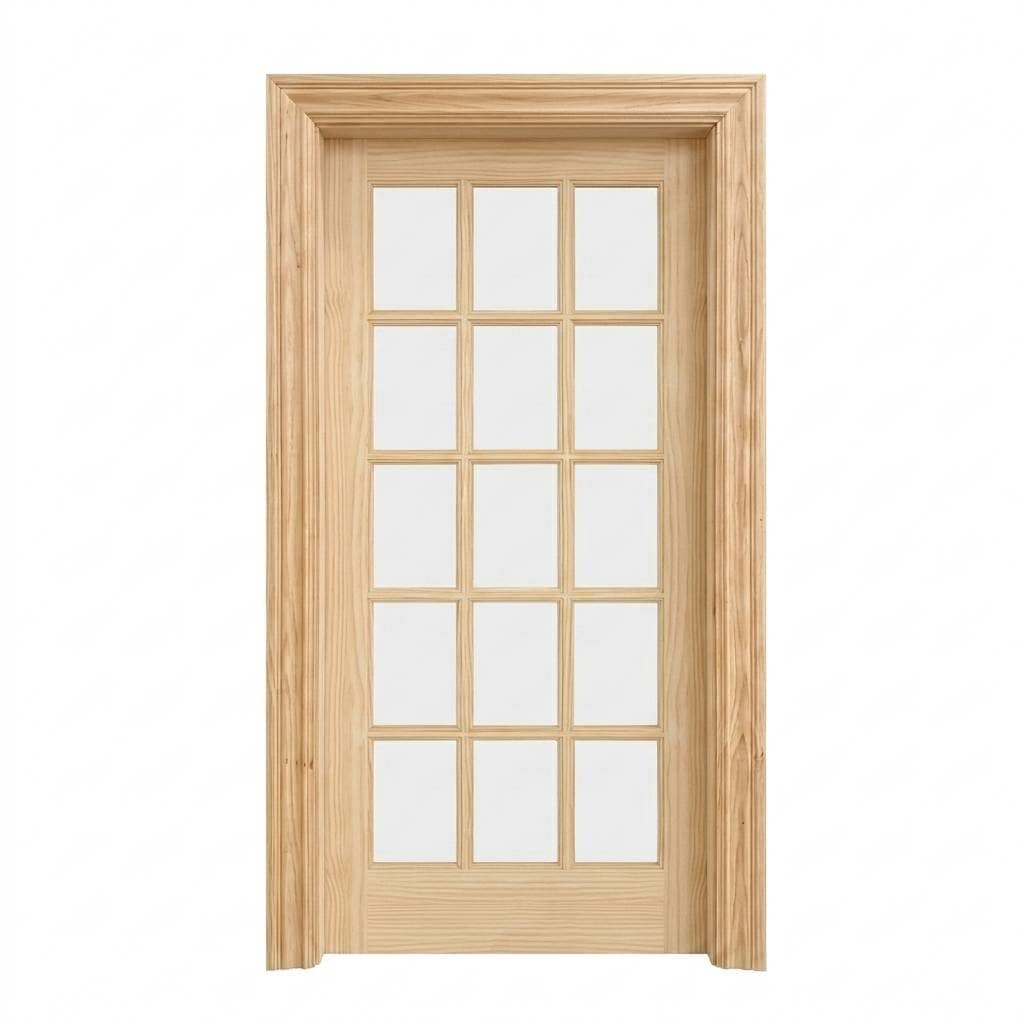 Kimberly Bay - 36-in x 80-in Unfinished 15-panel Smooth Solid core Unfinished Pine Interior Slab ...