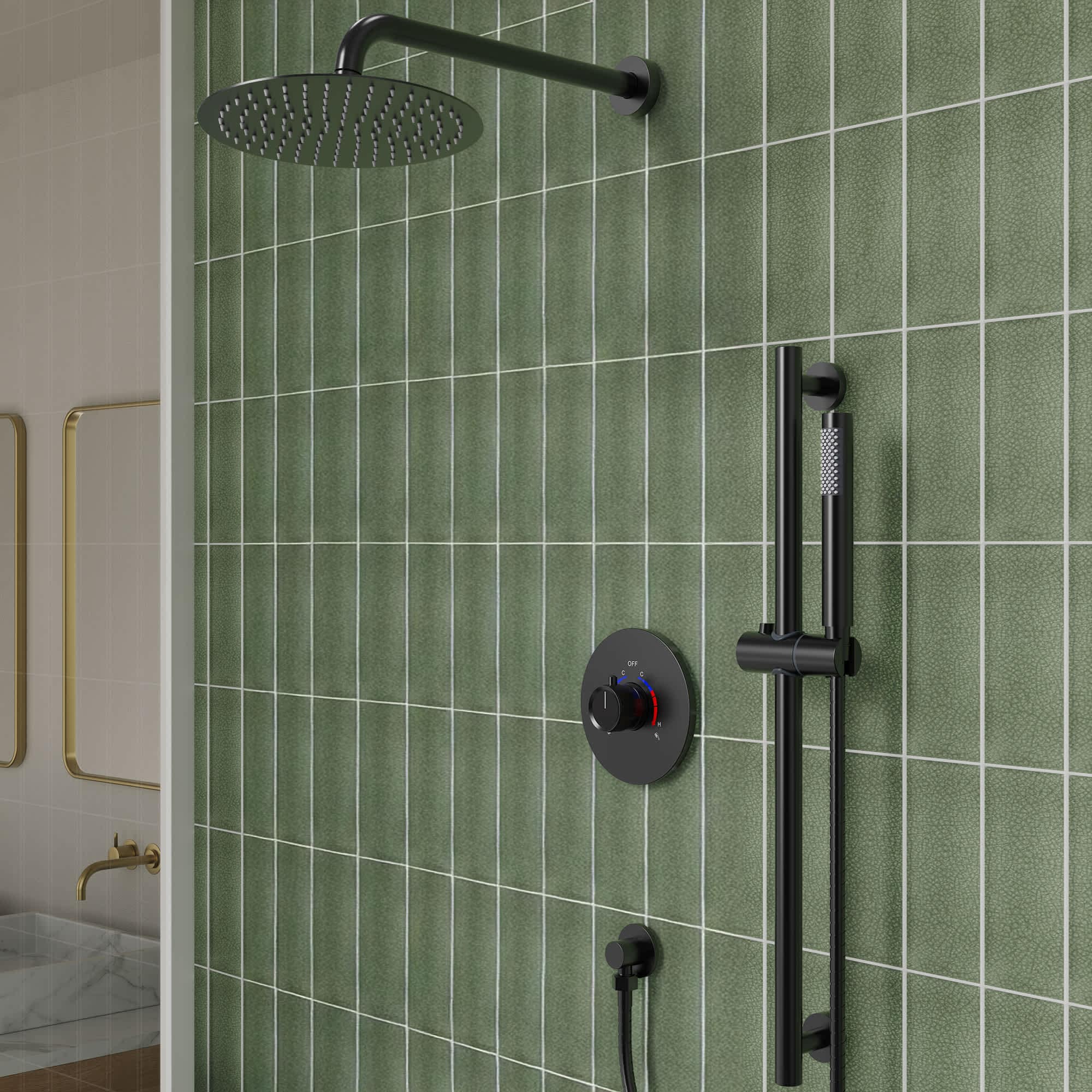 EVERSTEIN SFS-1013-BK10 Showerhead-Bar-Panels - View #15