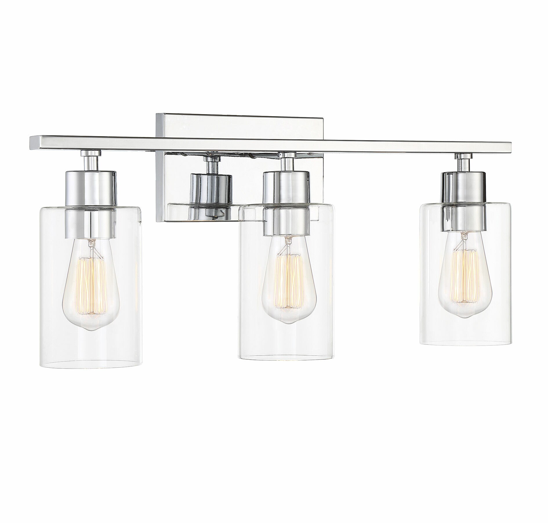 Lambert 3-Light Polished Chrome Bathroom Vanity Fixture