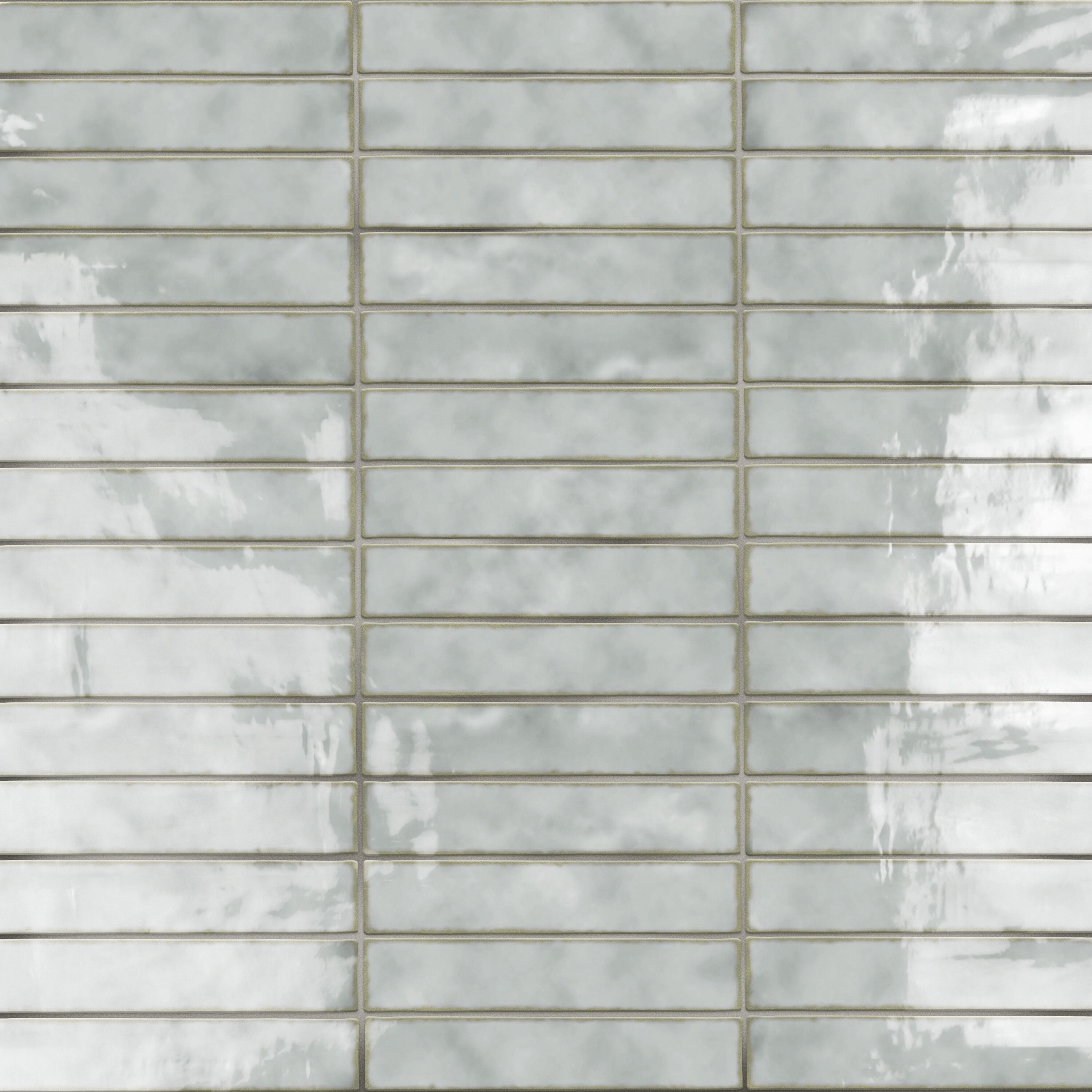 Affinity Tile Sample - Hudson Studio Soho Brick Grey Eye 2-in x 10-in Glossy Ceramic Subway Wall Tile