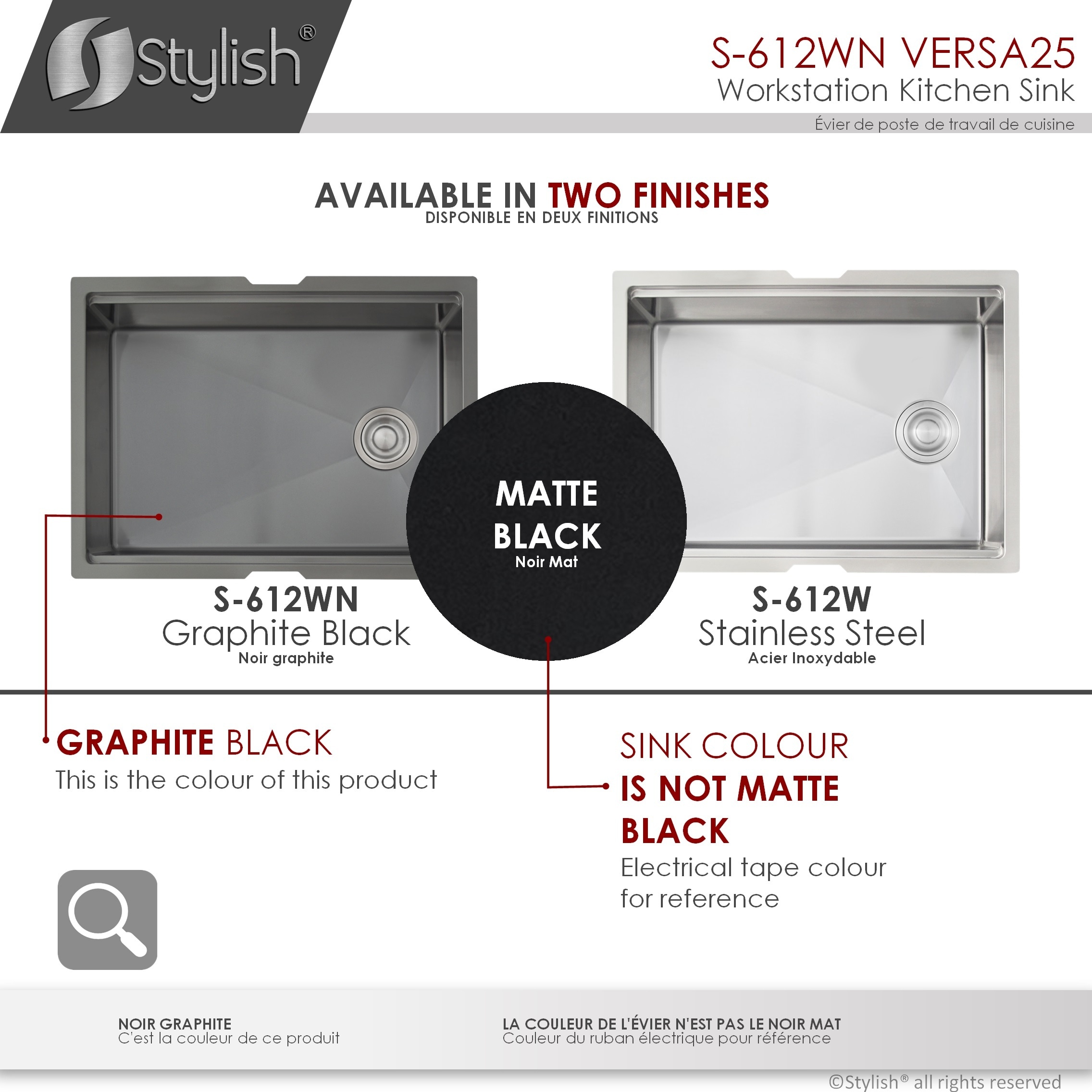 Stylish S-612WN1 Kitchen-Sinks - View #15