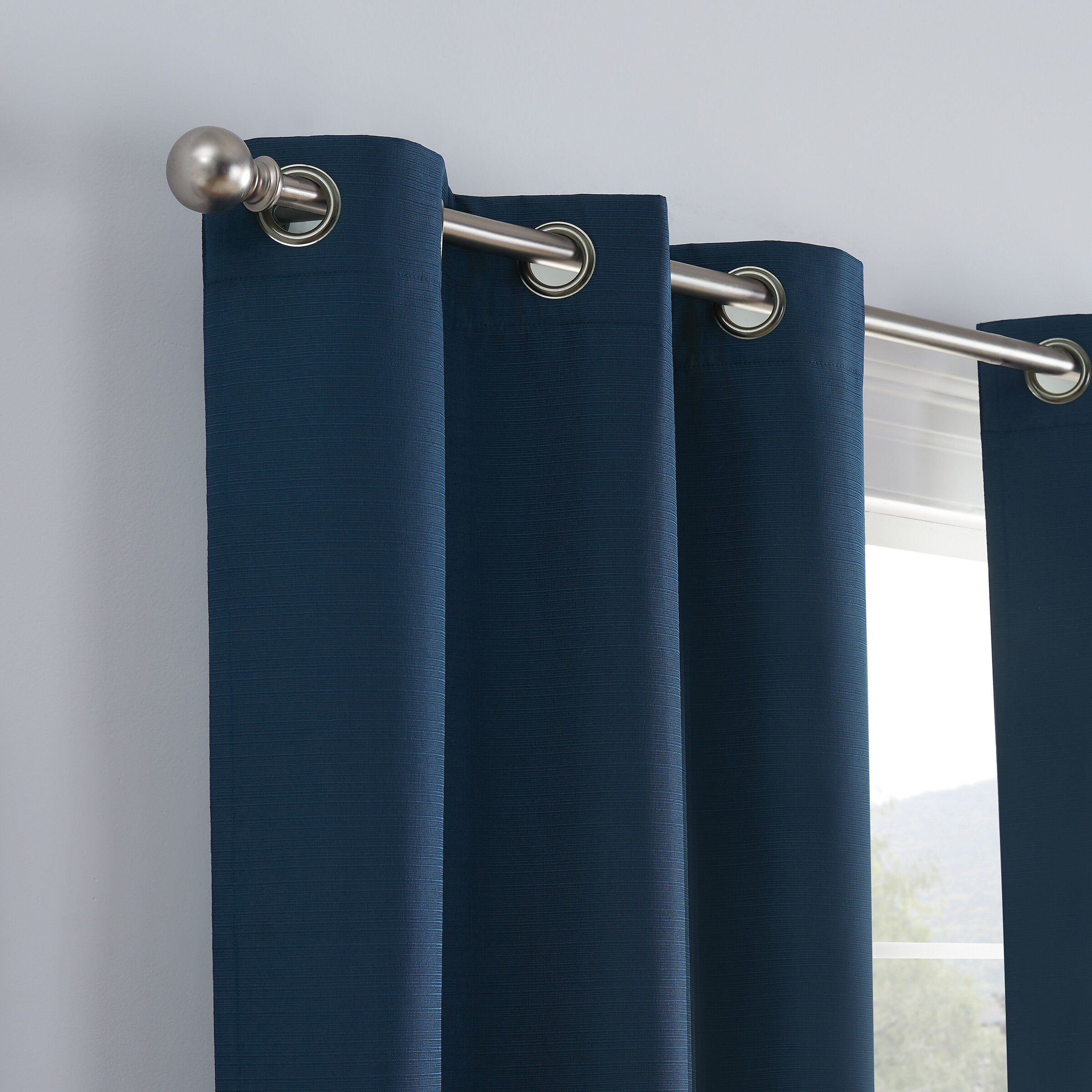 Eclipse 84-in Indigo Blackout Standard Lined Grommet Curtain Panel