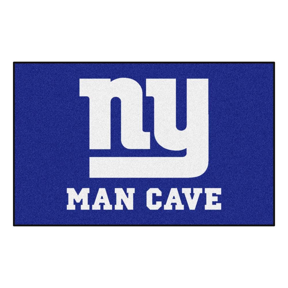 FANMATS NFL Man Cave UltiMat 5 x 8 Blue Indoor Solid Area Rug in