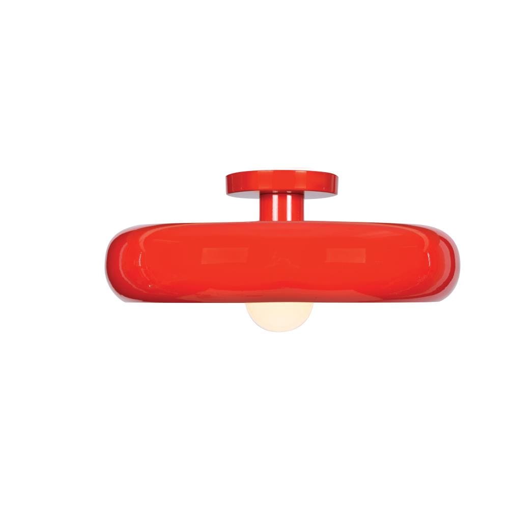 Access Lighting 23880LEDDLP-RED/SILV Bistro 1-Light Red and Silver LED Flush Mount Light