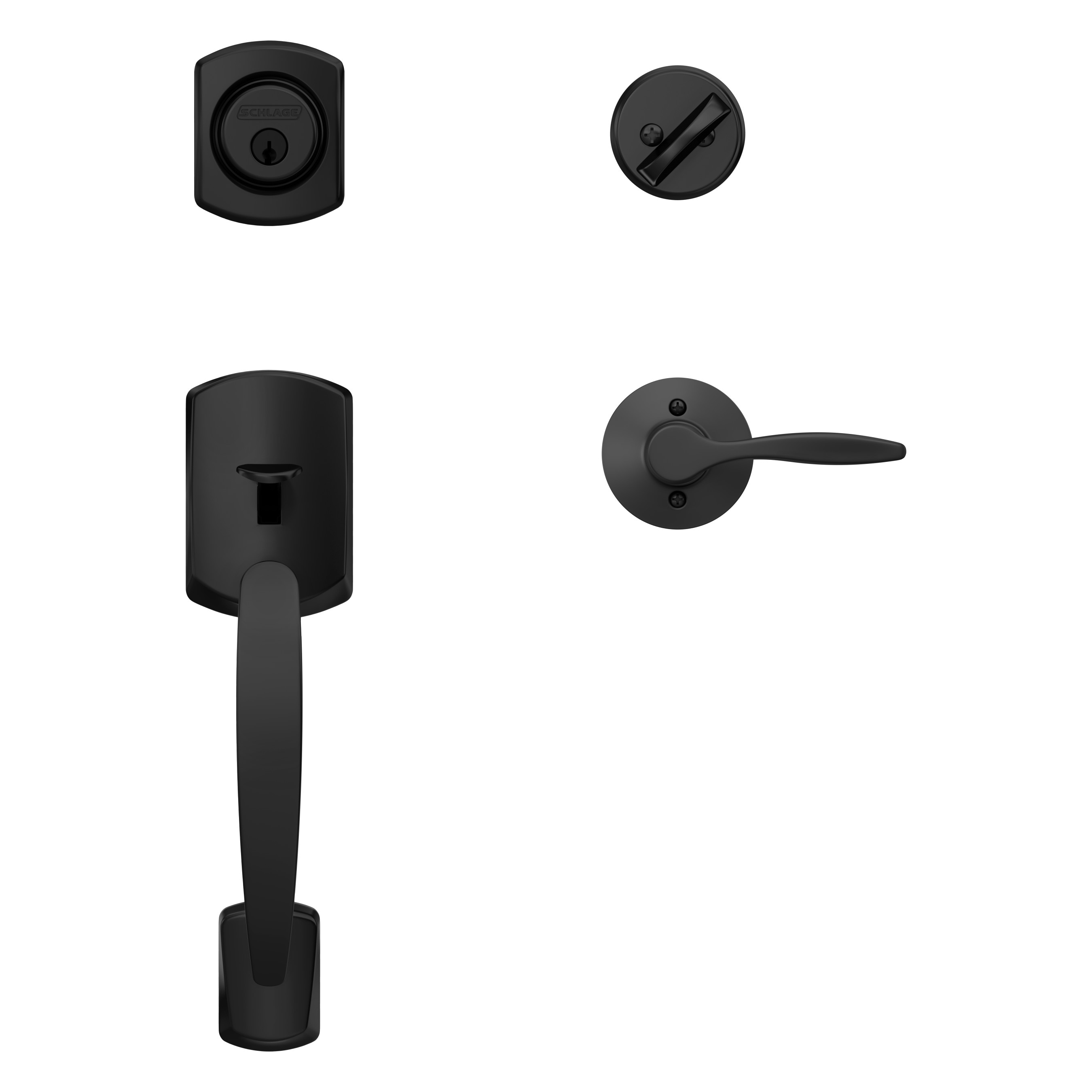 Schlage F60 GRW 622 DEL LH handlesets - View #3