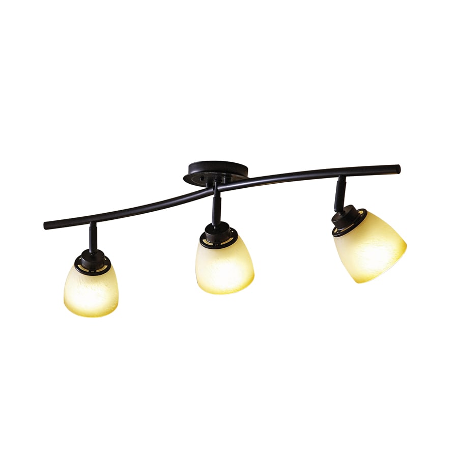 allen + roth 17830-000 34-in 3-Light Aged Rust Modern/Contemporary Track Bar