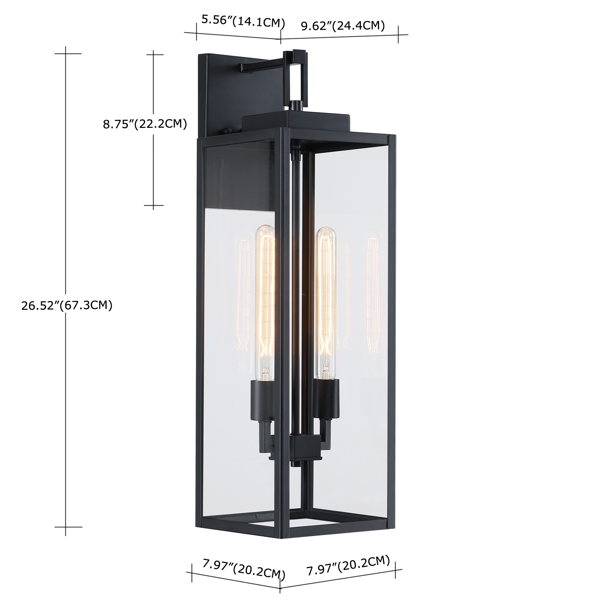 Hukoro FL19072-BK Outdoor-Wall-Lighting - View #2