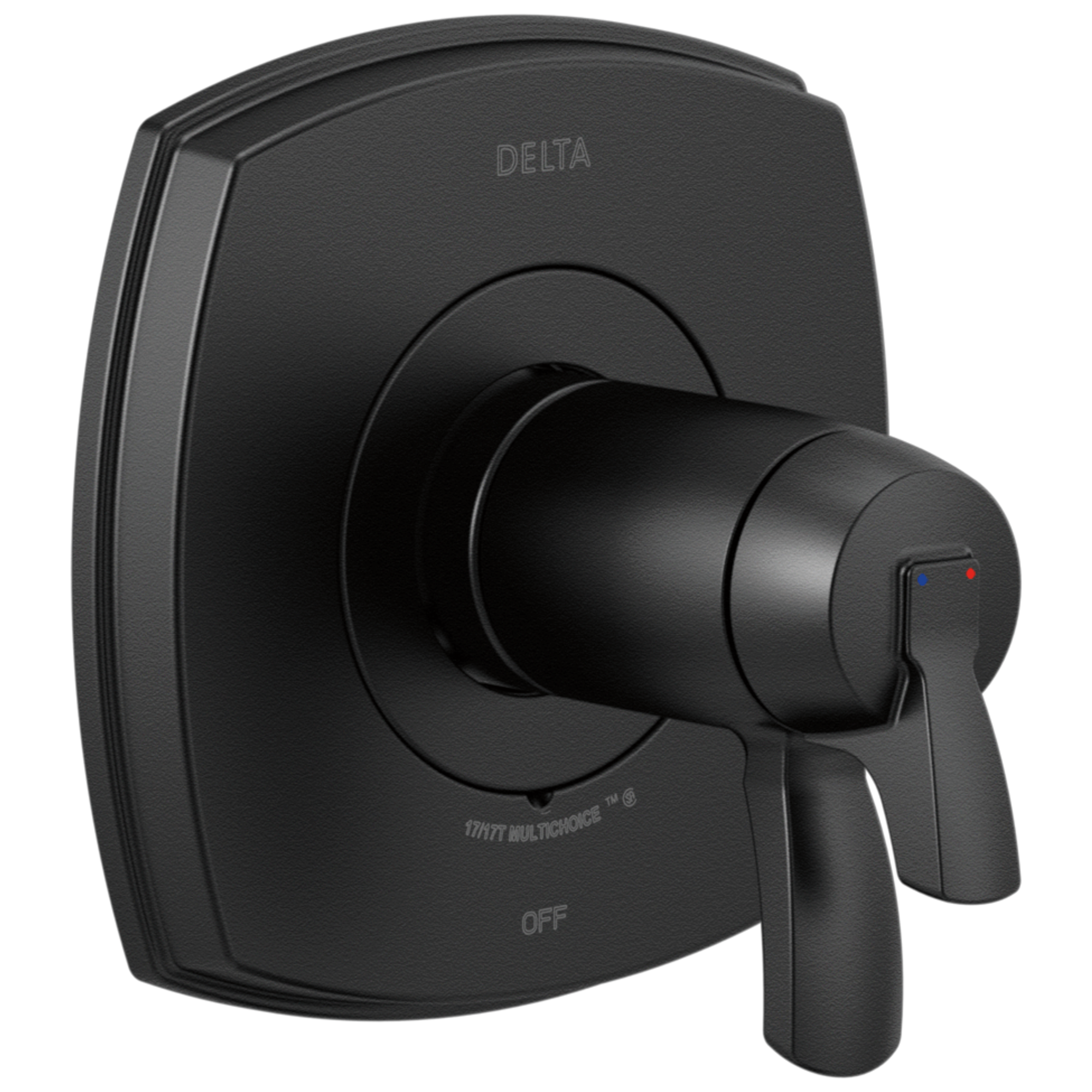 Delta T17T076-BL Stryke Matte Black 3.8125-Inches Universal Bathtub/Shower Shower mixer 0.5-Inches -ID
