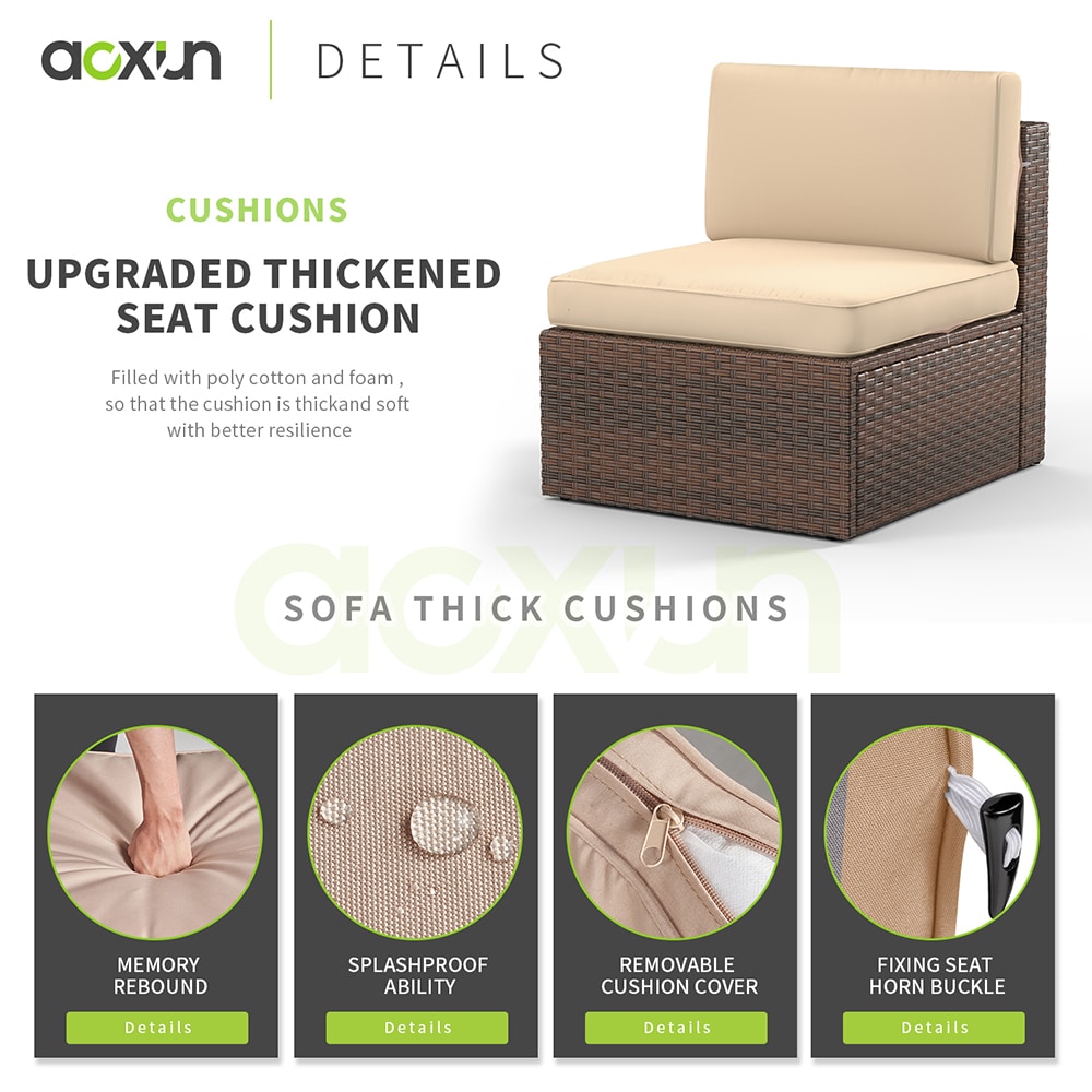 AOXUN G12035BRAACAAC+G2500 Patio-Conversation-Sets - View #3