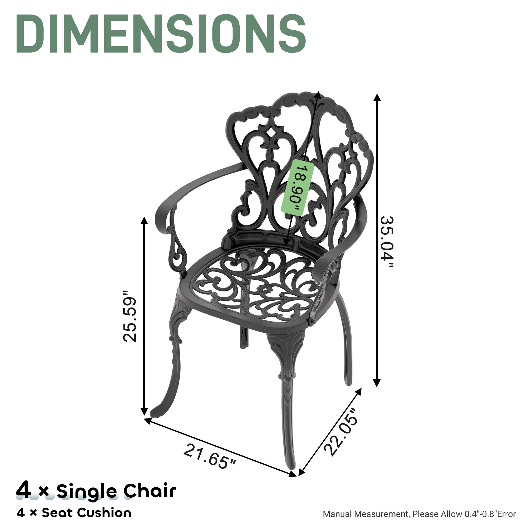 nicesure SLBK6047CZ4 Patio-Chairs - View #5