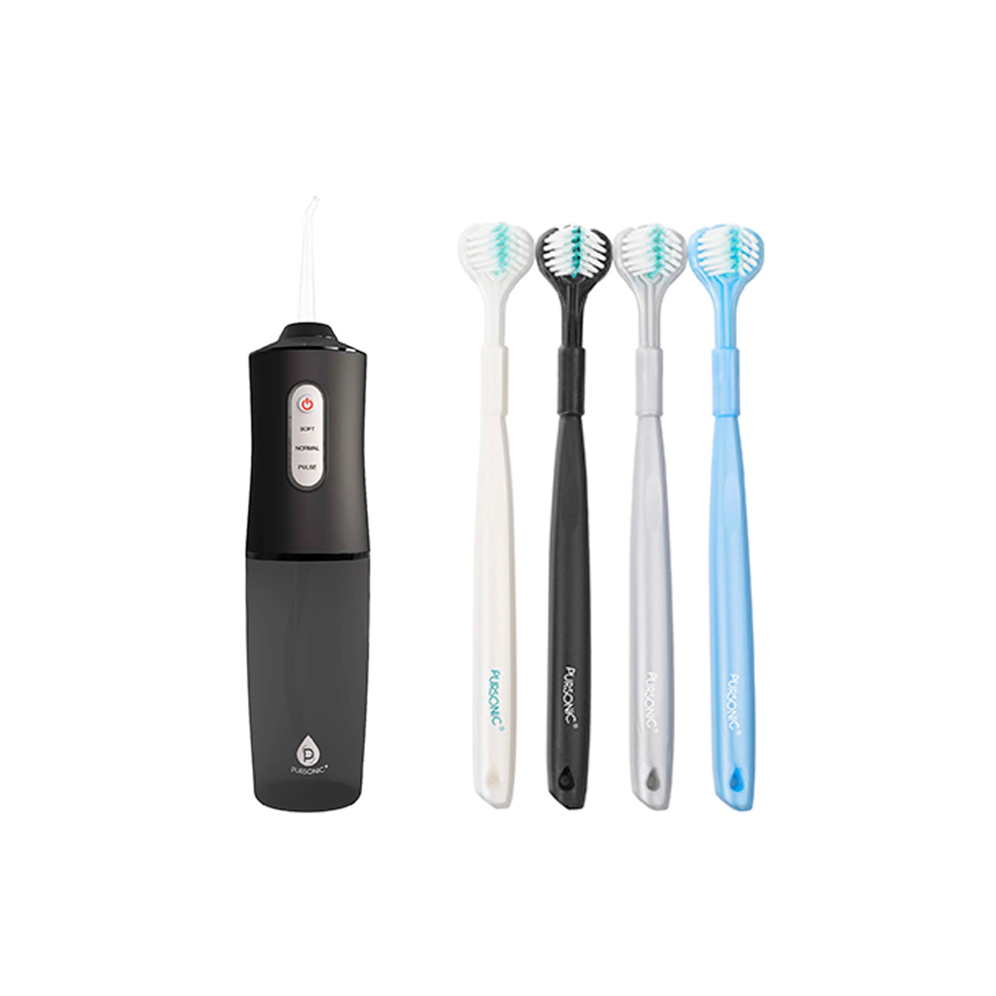 Pursonic USB Rechargeable Water Flosser and 3D Advanced Tech Toothbrush Set