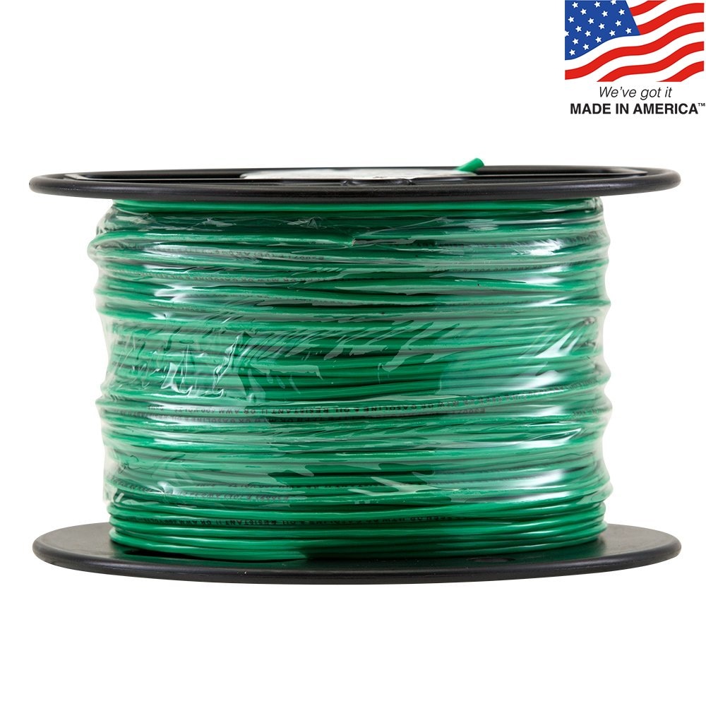Southwire Building Wire, TFFN, 18 AWG, Green, 500 ft. 27025601