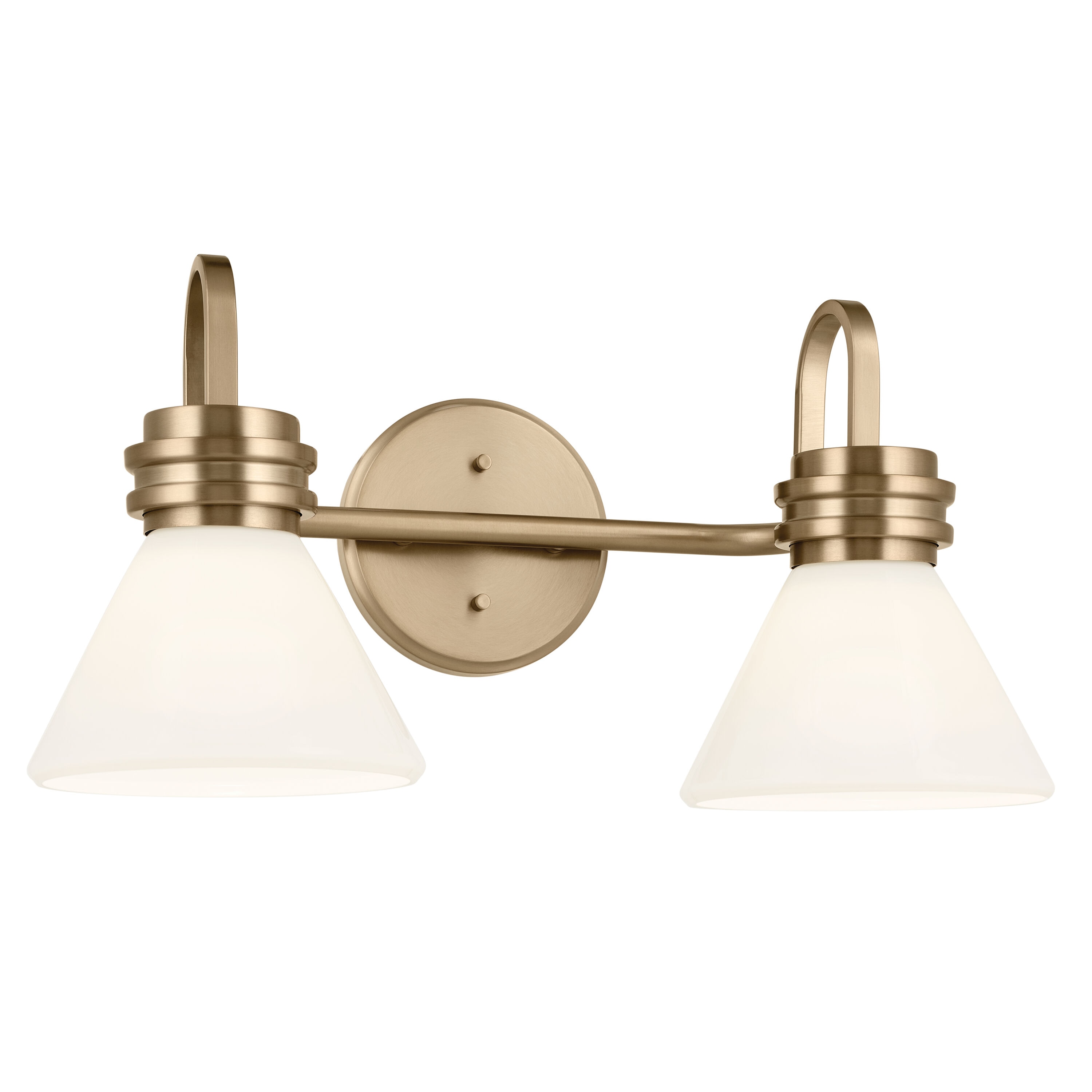 Kichler 55154CPZ Farum 19.25-in 2 -Light Gold Modern/contemporary Vanity light