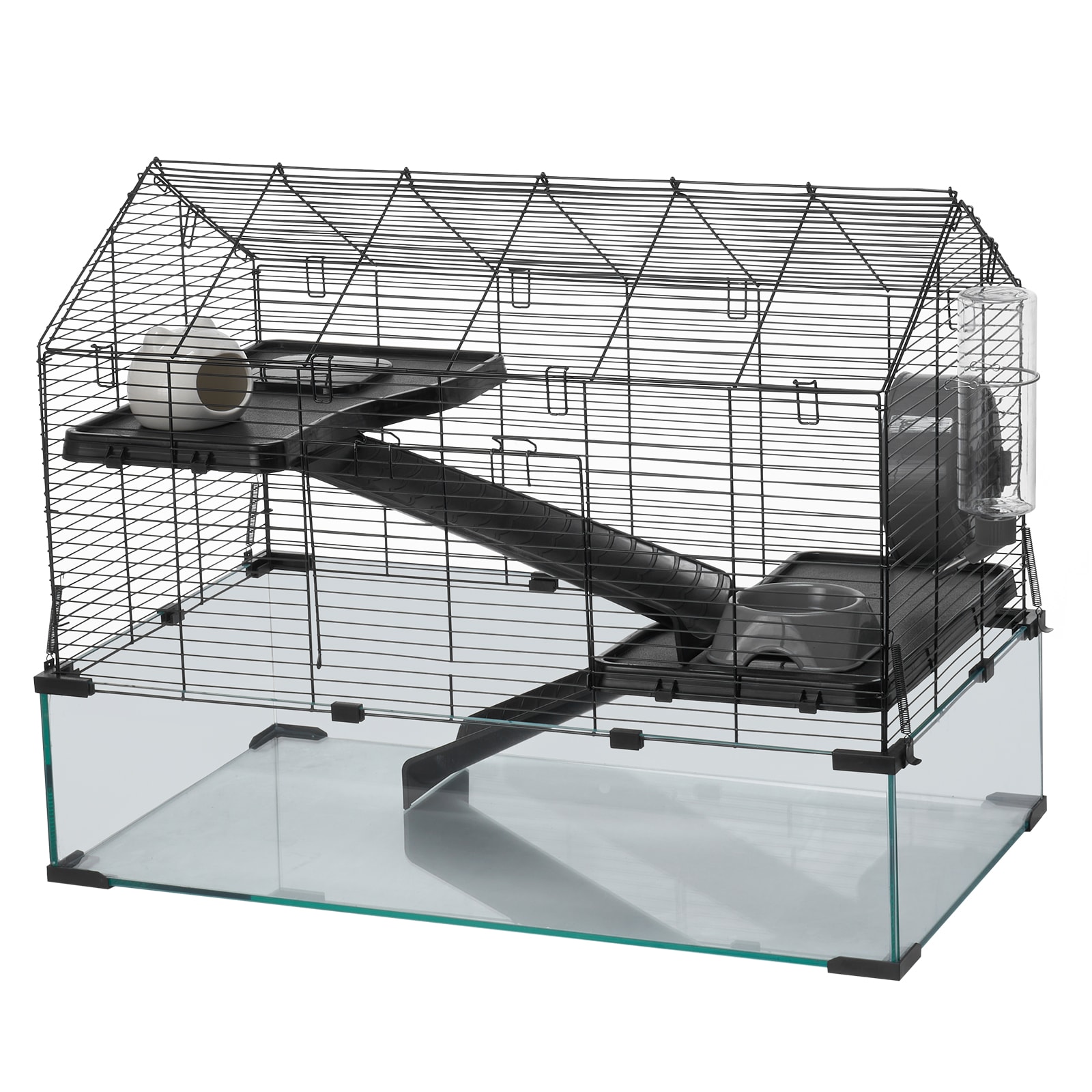 GIVIMO - Hamster Cage - 360- Transparent Habitat - 29.5 x 17.3 x 24-in - Ventilated Small Animal ...
