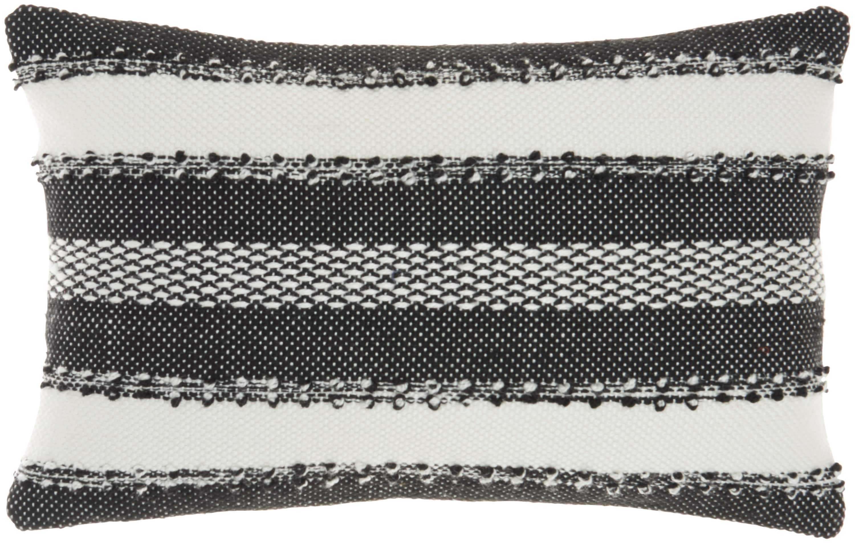 Mina Victory 798019081003 14-in x 22-in Black Rectangular Indoor Decorative Pillow