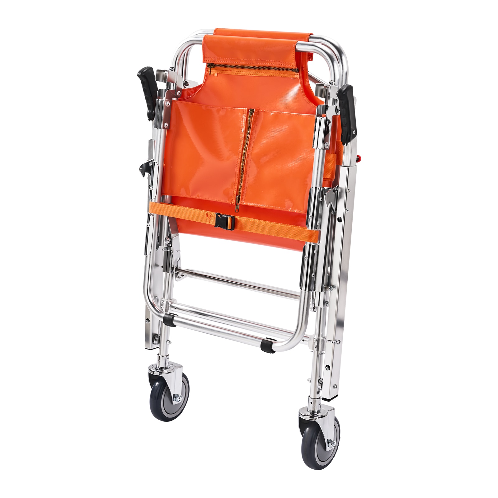 GIVIMO 350-lb Foldable Aluminum EMS Stair Chair Emergency Evacuation Wheelchair with 2 Rubber Wheels