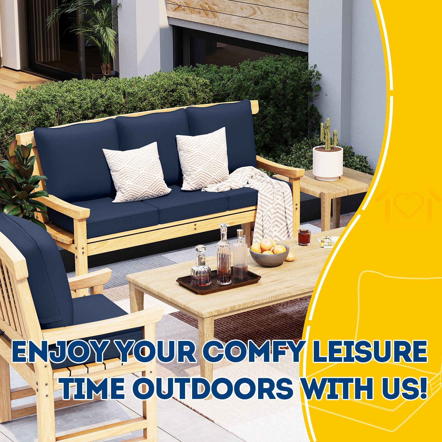 AAAAAcessories DL-SFZD-NA-2 Patio-Furniture-Cushions - View #3
