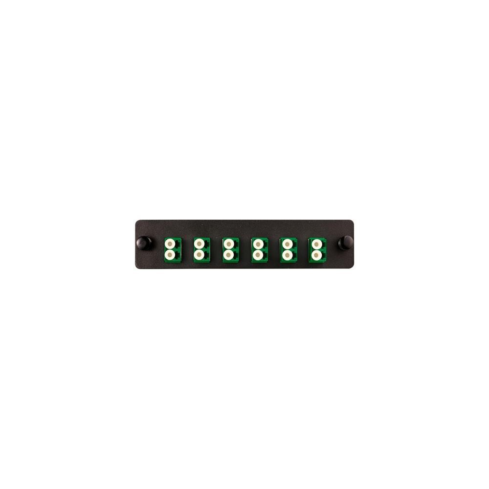  TCNCD337906 Cleerline Technology SSF-LC12SMOS2APC Plate SM, APC-OS2 Duplex LC 12-Fiber Zirconia Ceramic Sleeve, Green