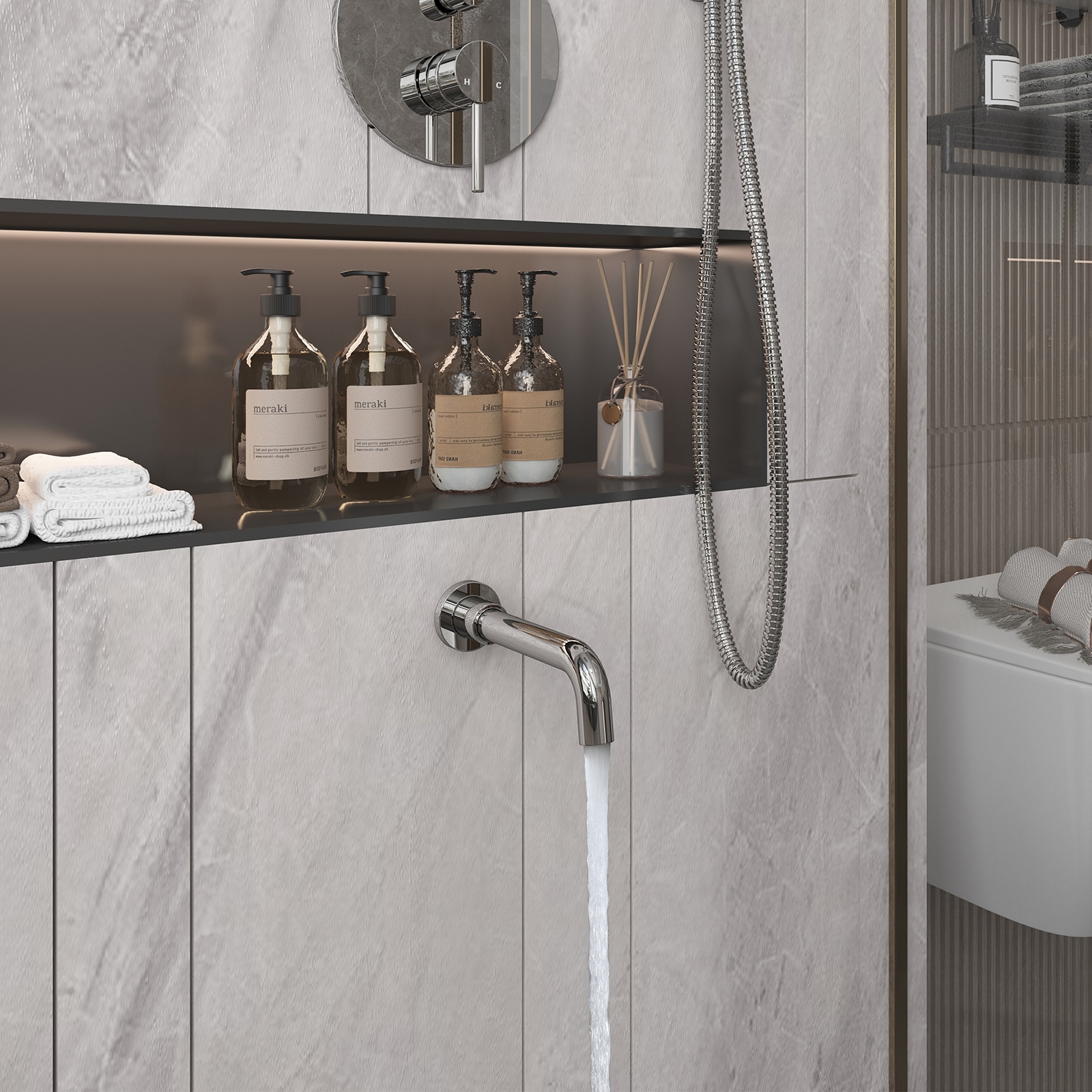 Mondawe MDRB-012MB Showerhead-Bar-Panels - View #5