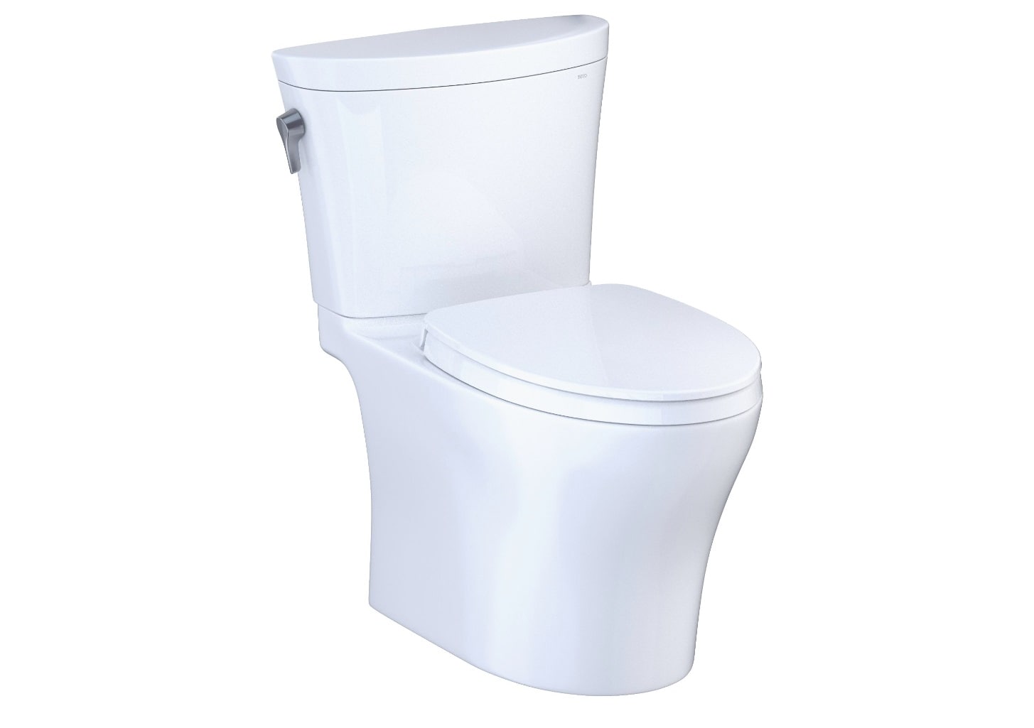 TOTO Aquia IV Cotton Dual Flush Elongated Standard Height 2-piece WaterSense Soft Close Toilet 12-in Rough-In 1-GPF in White | MS448124CEMFGN-01 -  MS448124CEMFGN#01