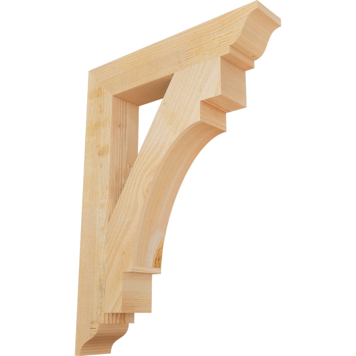 Ekena Millwork BKT04X22X30MRC01RDF Merced traditional rough sawn 4-in x 22-in x 30-in Douglas fir Brown Wood Standard bracket