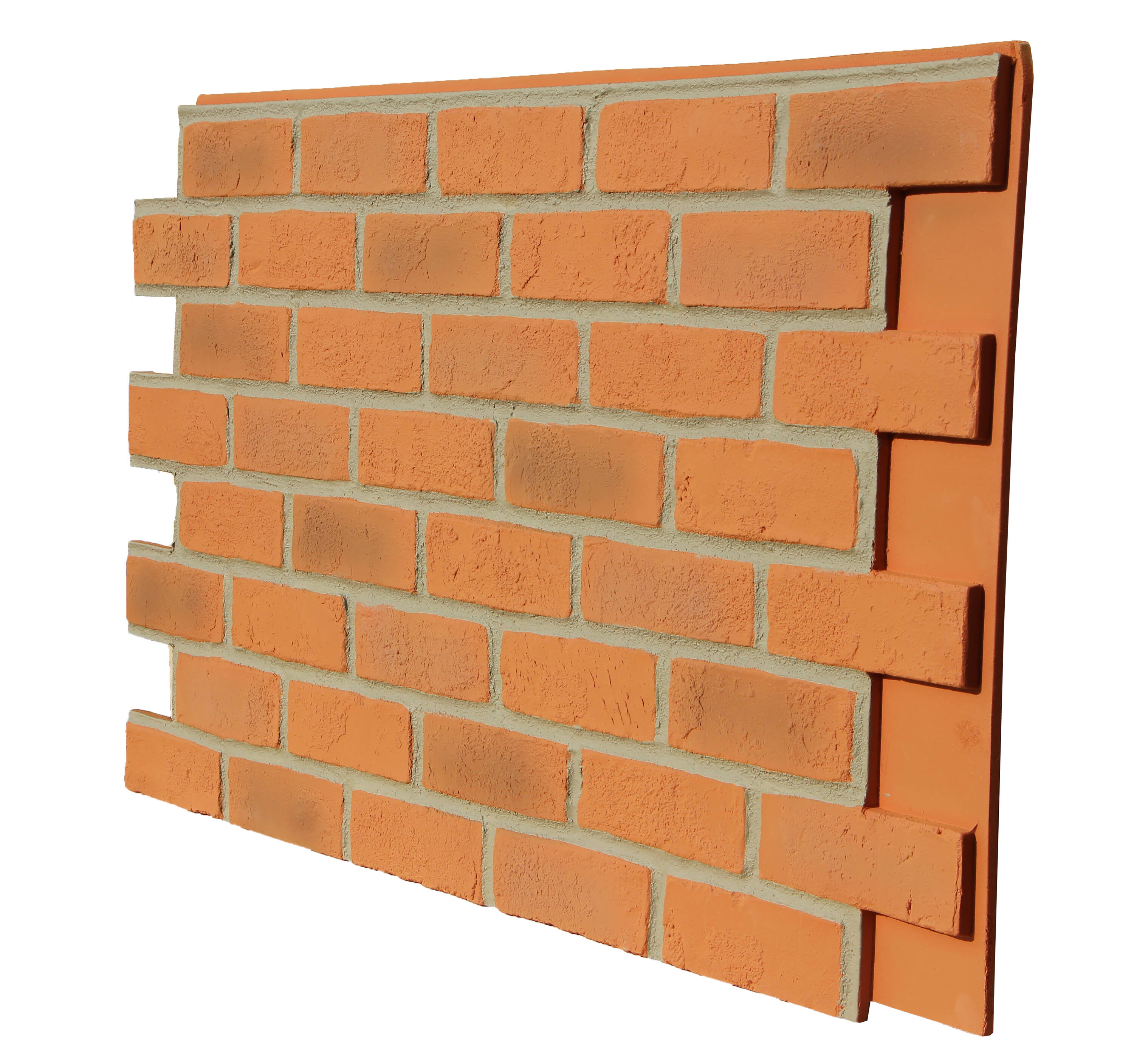 Tritan BP AB-4323-TRA Faux Aged Brick Panel 47.49-Inches x 23-Inches Terracotta Brick Veneer Panel 7.8 Square feet