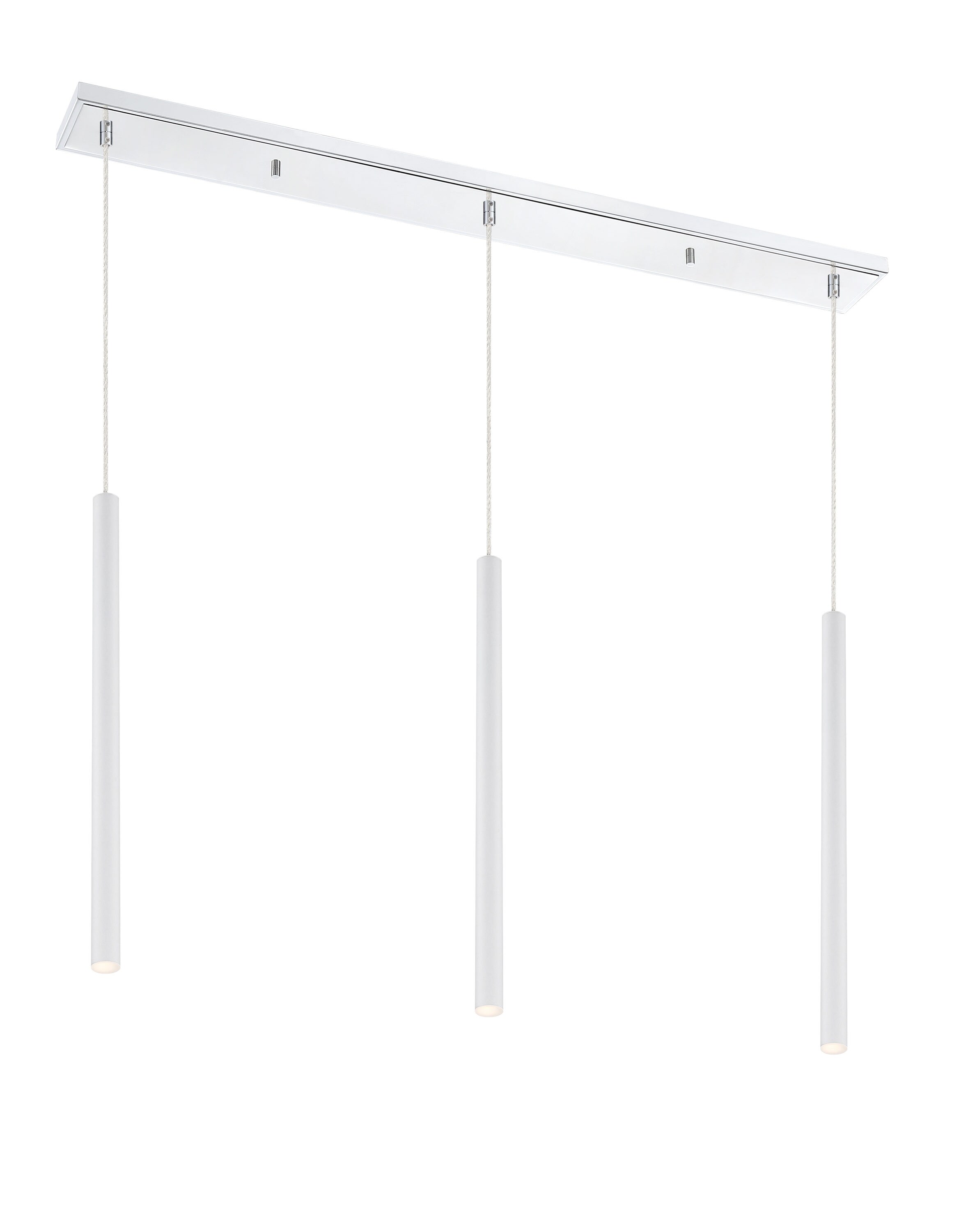 Z-Lite 917MP24-WH-LED-3LCH Forest Chrome LED Integrated Pool Table Lighting