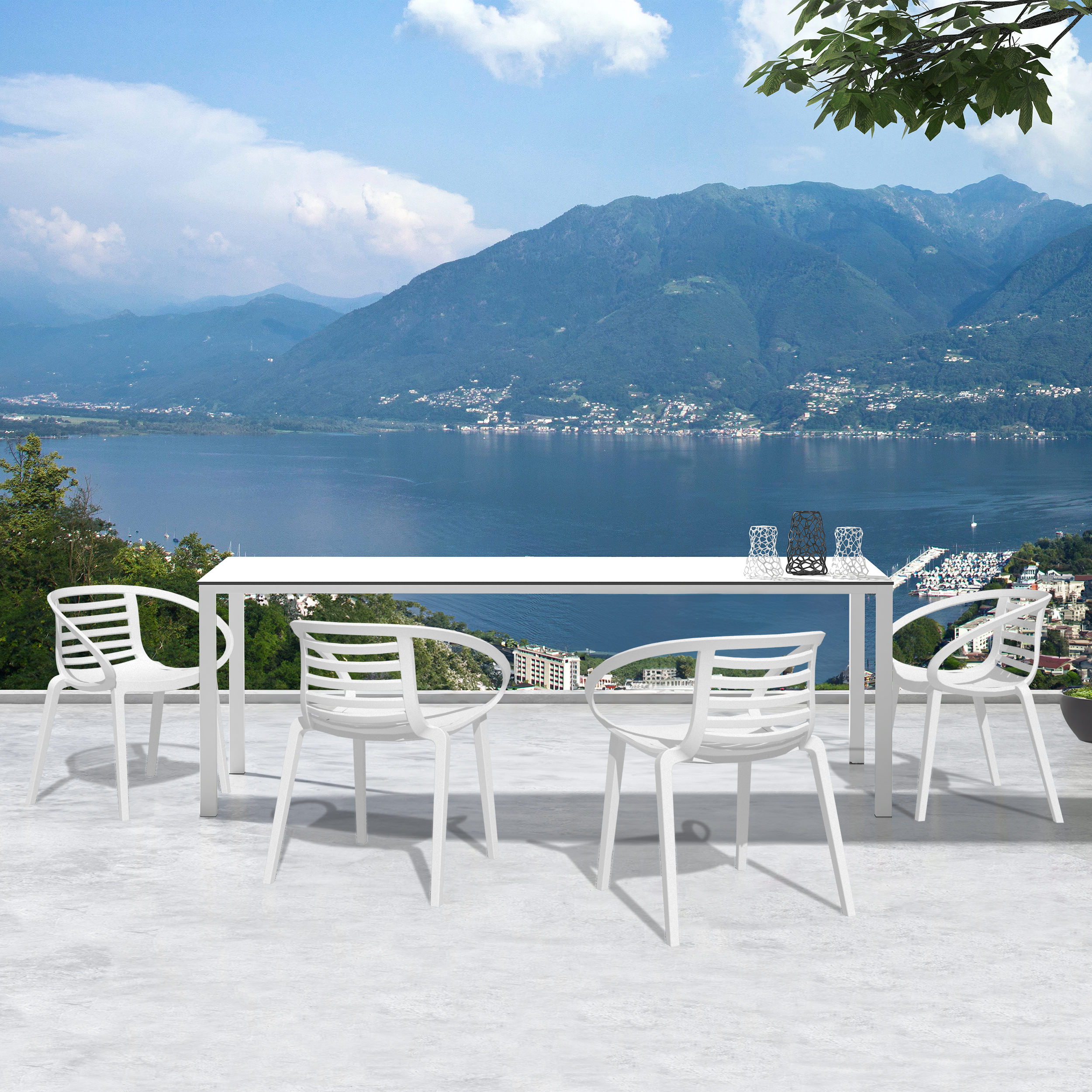 World Rug Gallery MA8058WHITE2 Patio-Chairs - View #2