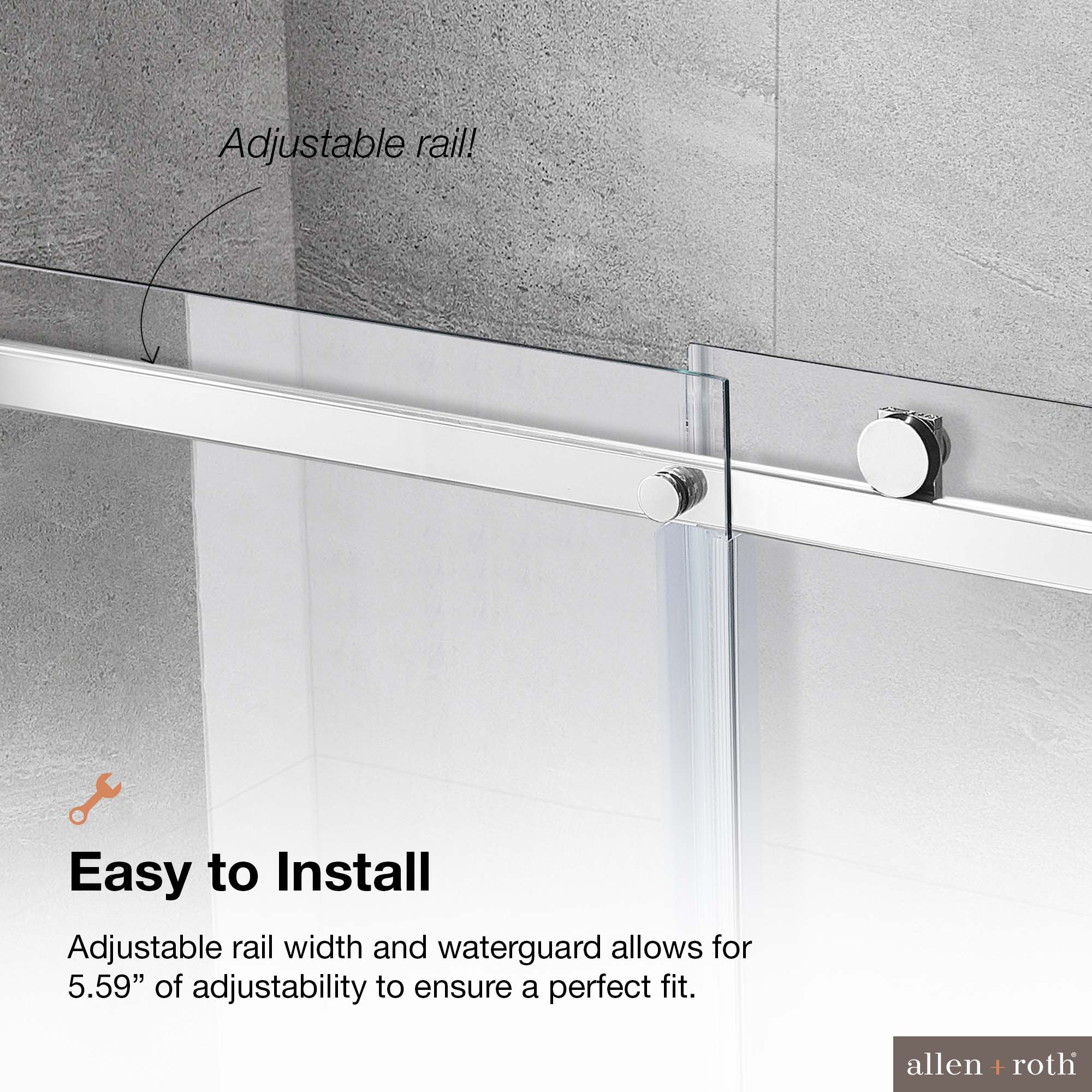 allen + roth DAVIDSON-60GP-CH Shower-Doors - View #5