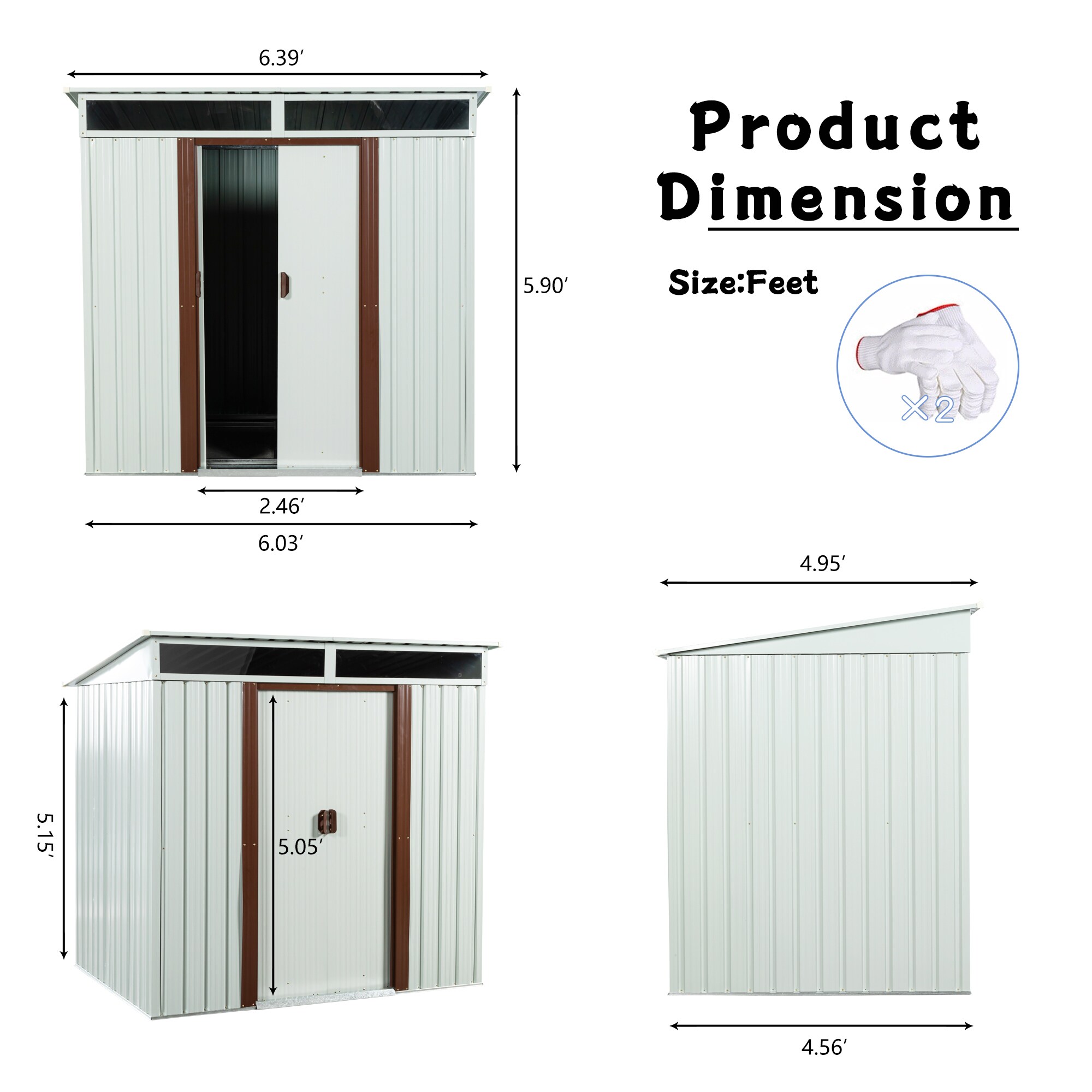 Maocao Hoom BH71040 Metal-Storage-Buildings-Sheds - View #7