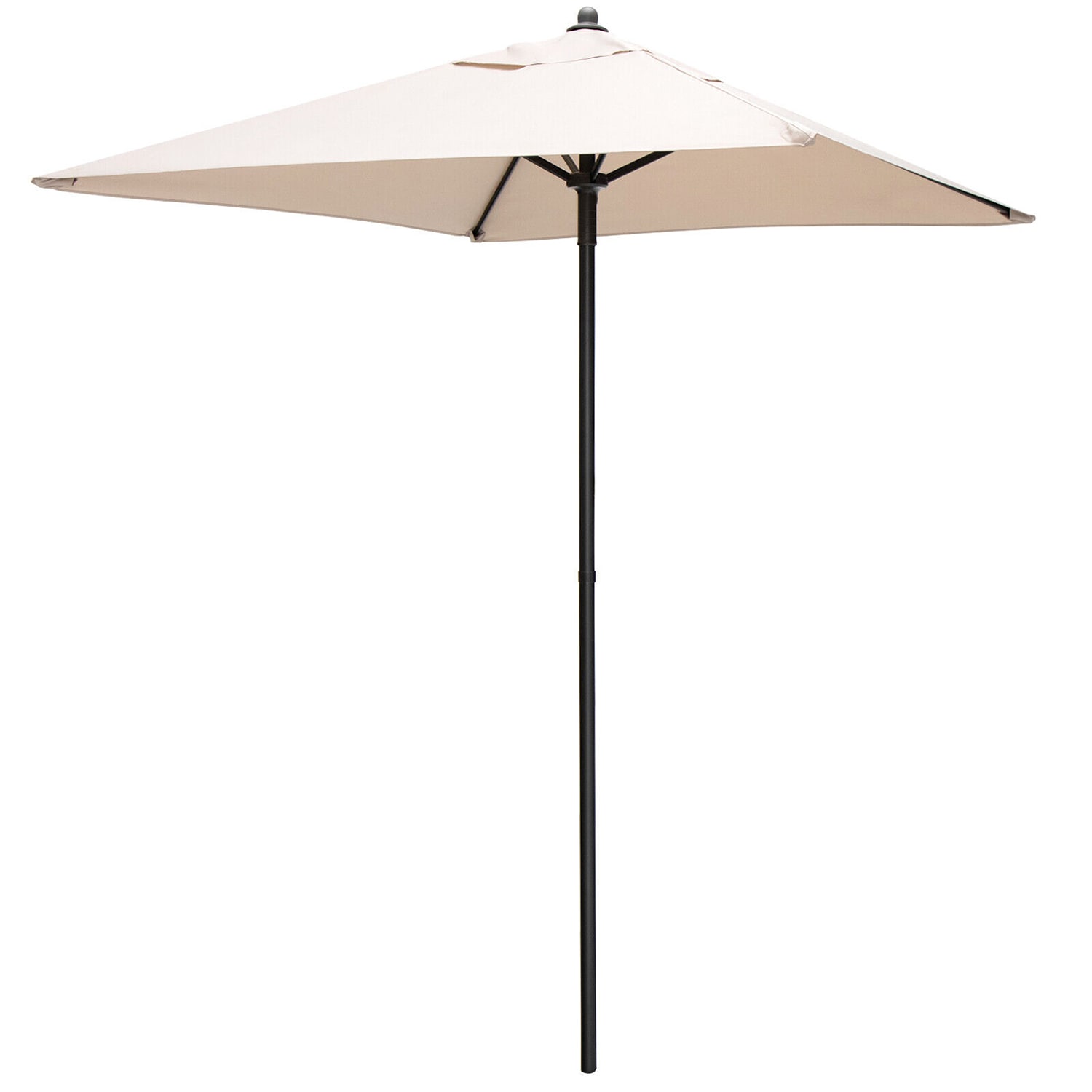 WELLFOR TDG10405-33 5-ft Steel Beige Market Patio Umbrella