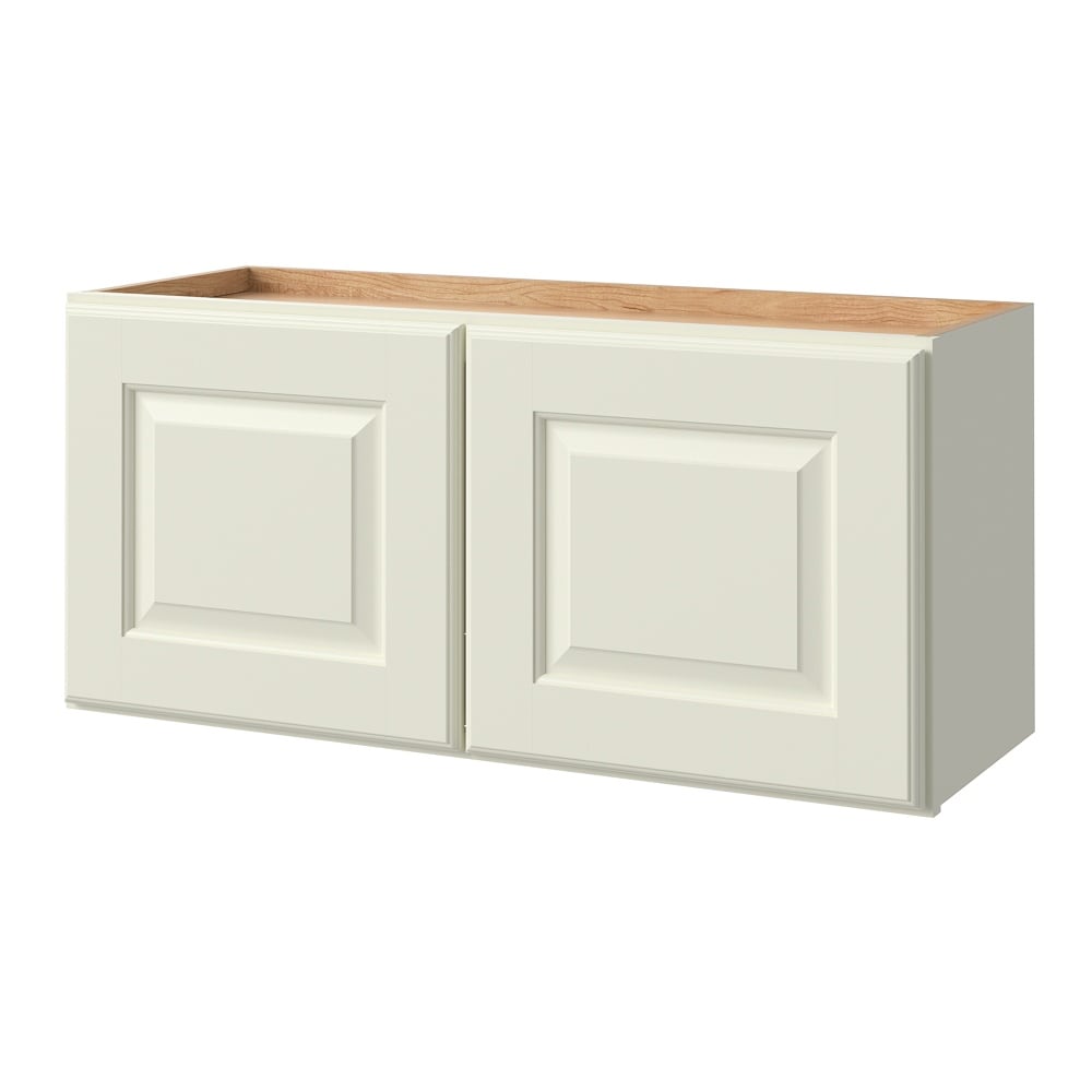 allen + roth 847PH Pattingham 33-in W x 15-in H x 12-in D Harbor Wall Fully assembled Cabinet (Raised Panel Square)