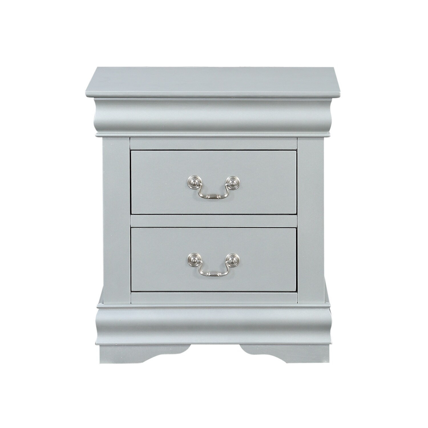 Benzara BM194252 Gray Nightstand
