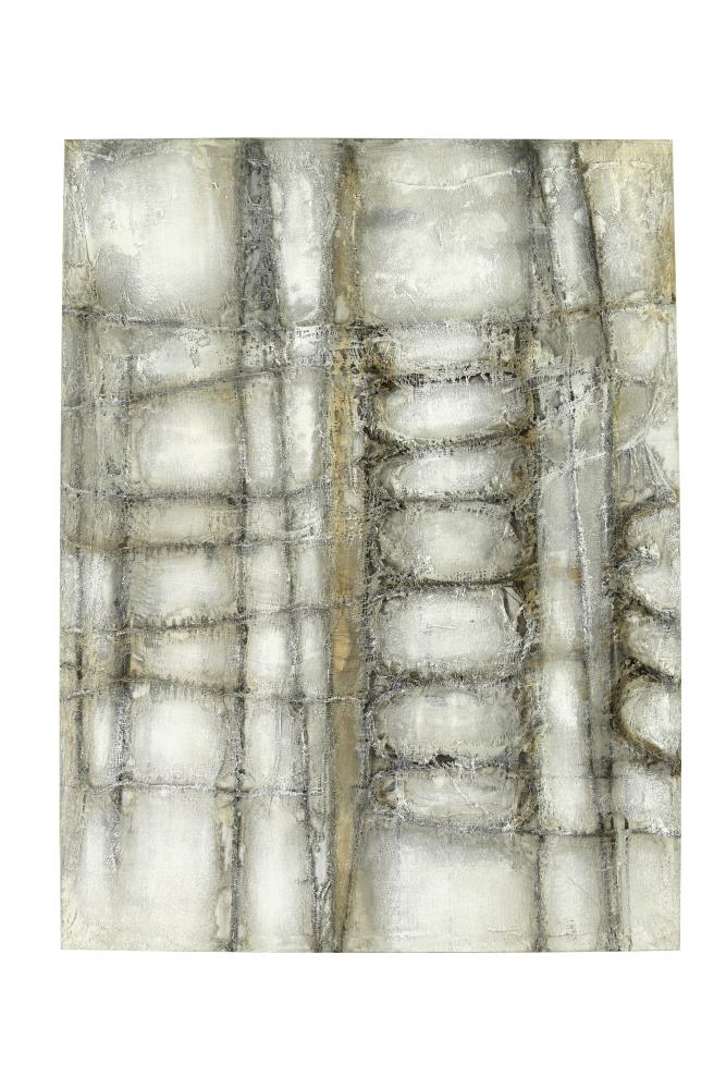 Creative Co-Op DF3022 30-in W x 39.5-in H Wood Abstract Canvas Wall Decor Abstract Wall Accent