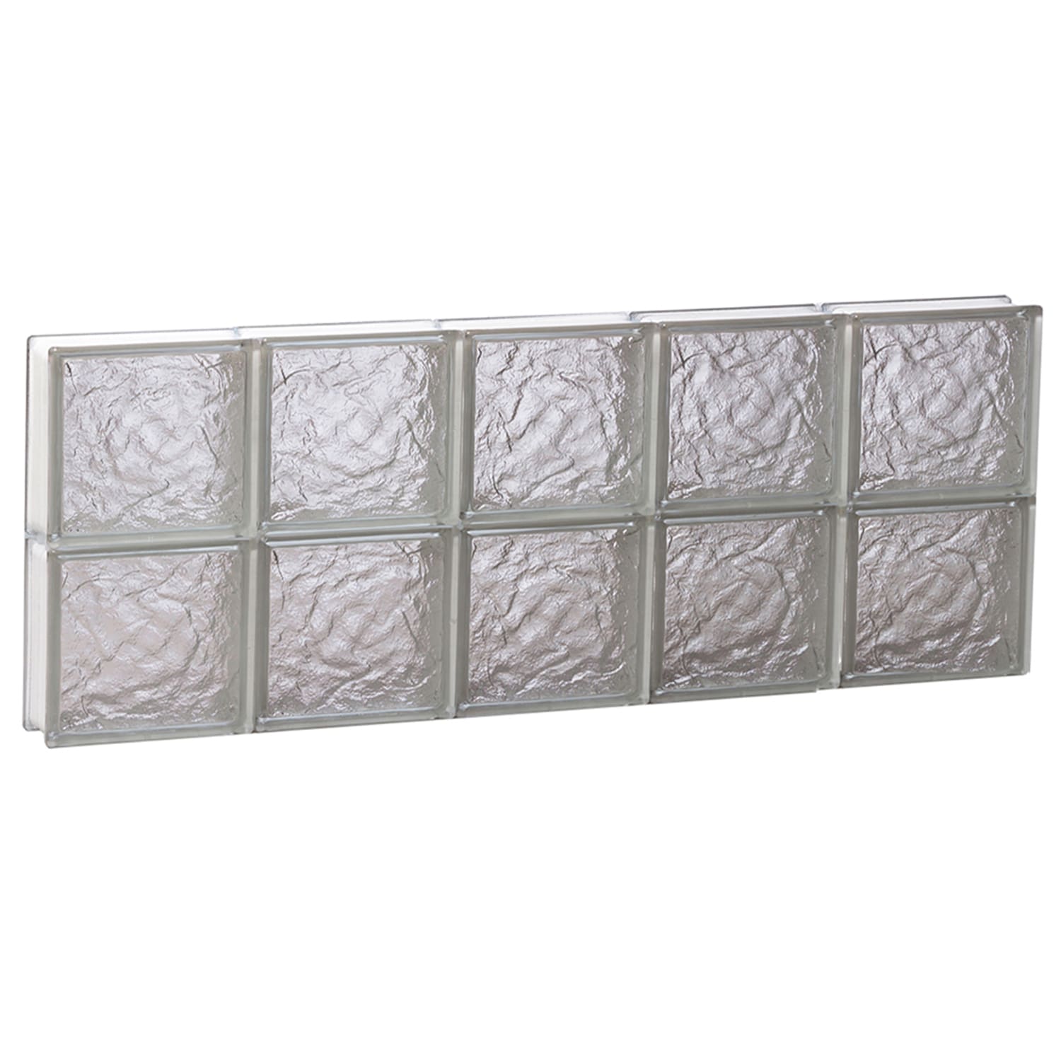 REDI2SET S4016IS Ice Glass 38-3/4-in x 15-1/2-in Frameless Replacement Glass Block Window