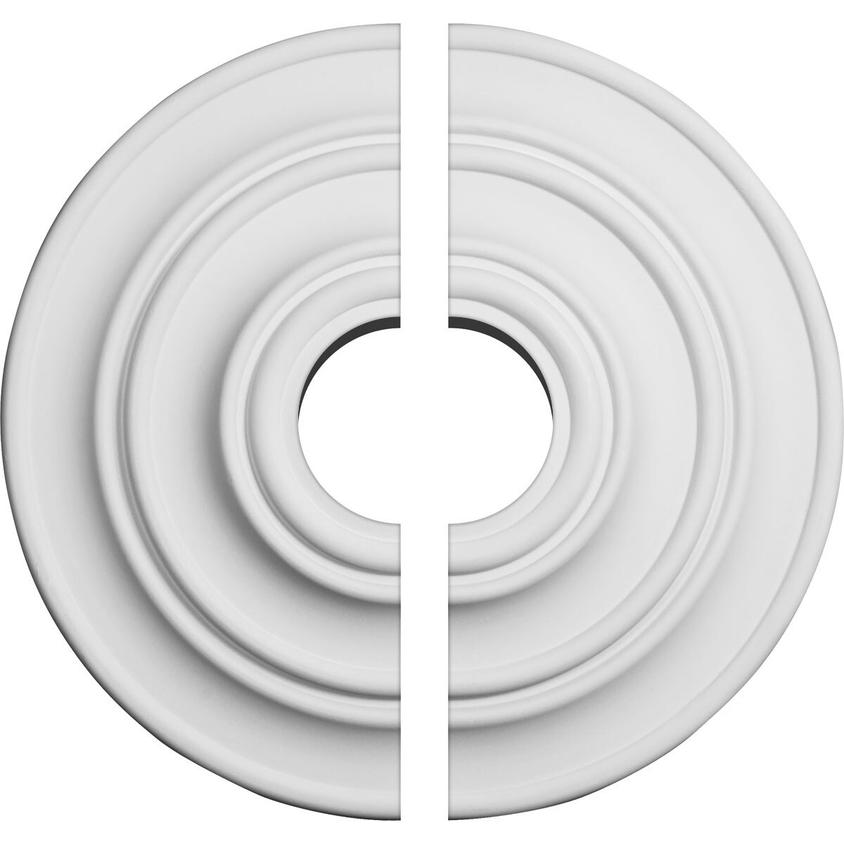 Ekena Millwork CM13CL2-03500 Classic 13.25-in W x 13.25-in L Architectural White Polyurethane Split Ceiling Medallion