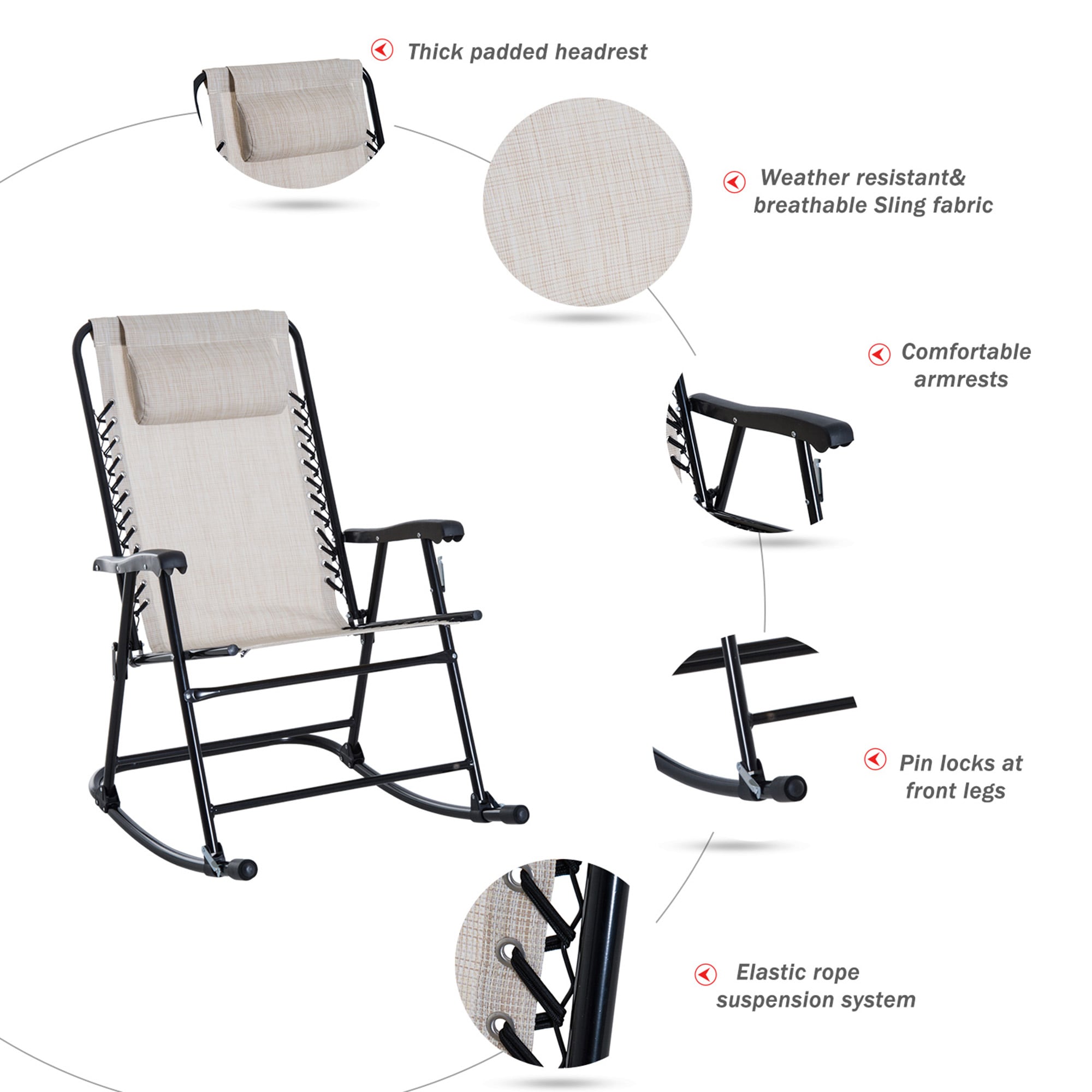 Outsunny 84B-202CW Patio-Chairs - View #5