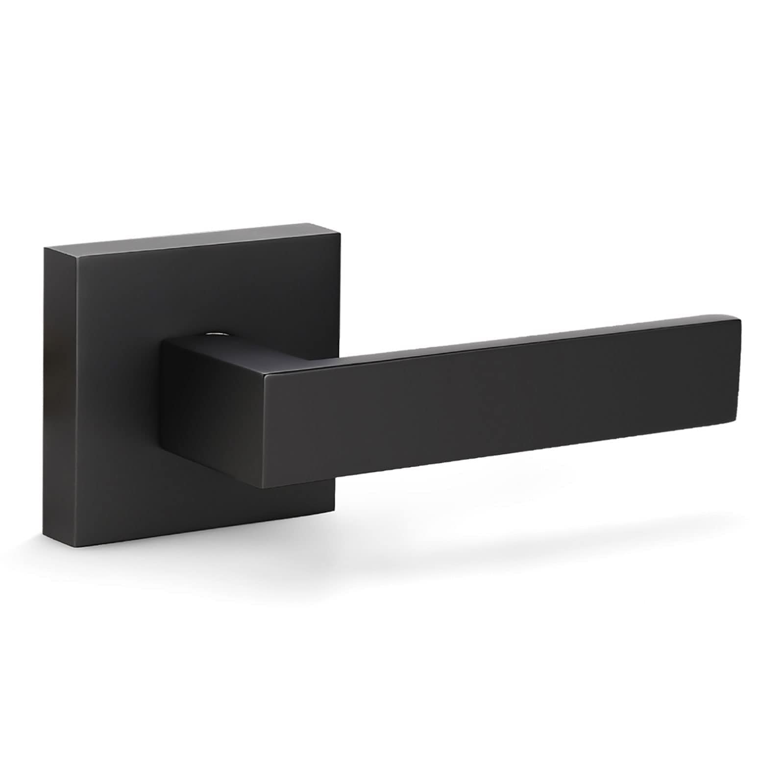 LILILIAN FMY  Single Side Dummy Door Handle Black Door Lever for Interior Doors Left Right Hand Reversible Fits Standard Door Thickness