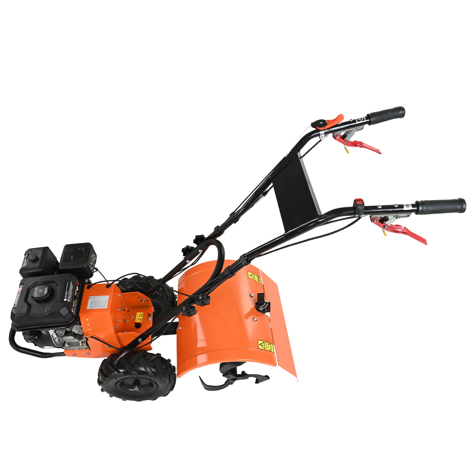 GIVIMO 212-cc 4-Stroke Gas Tiller Cultivator with Adjustable Steel Tines and 19.2-in Cultivation Width for Garden Soil