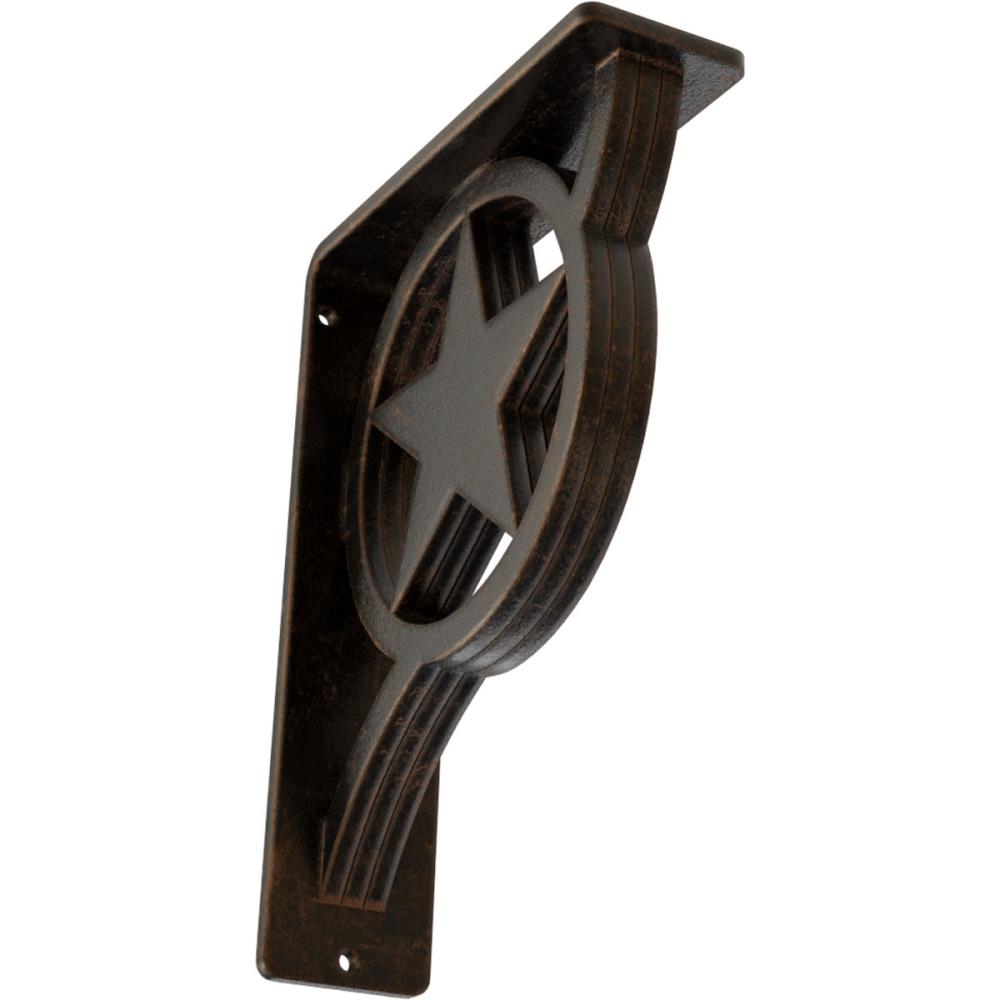 Ekena Millwork BKTM02X05X08TAUABZ Austin 5.5-in x 2-in x 8-in Antique bronze Wrought iron Mounting bracket