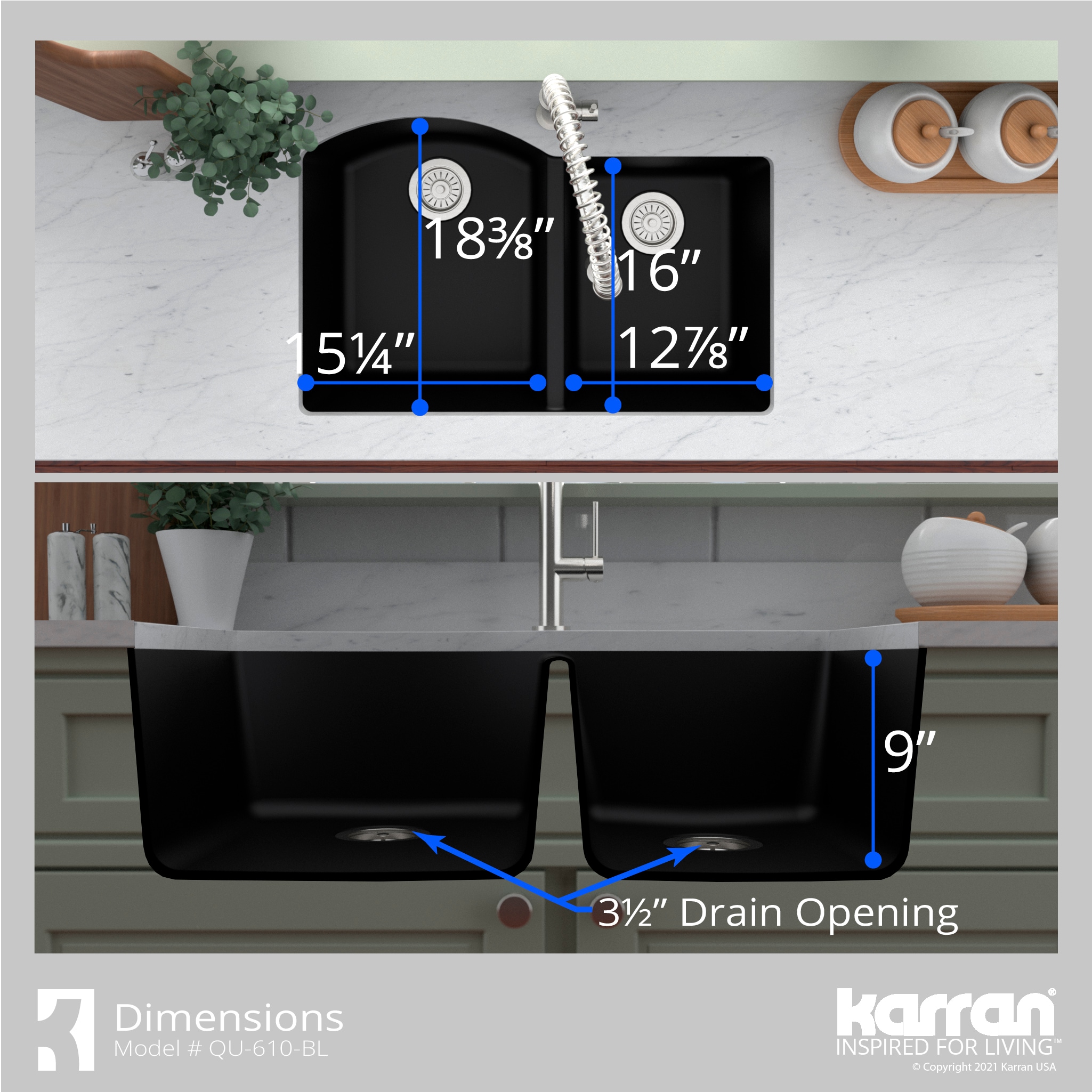 Karran QU-610-BL Kitchen-Sinks - View #9