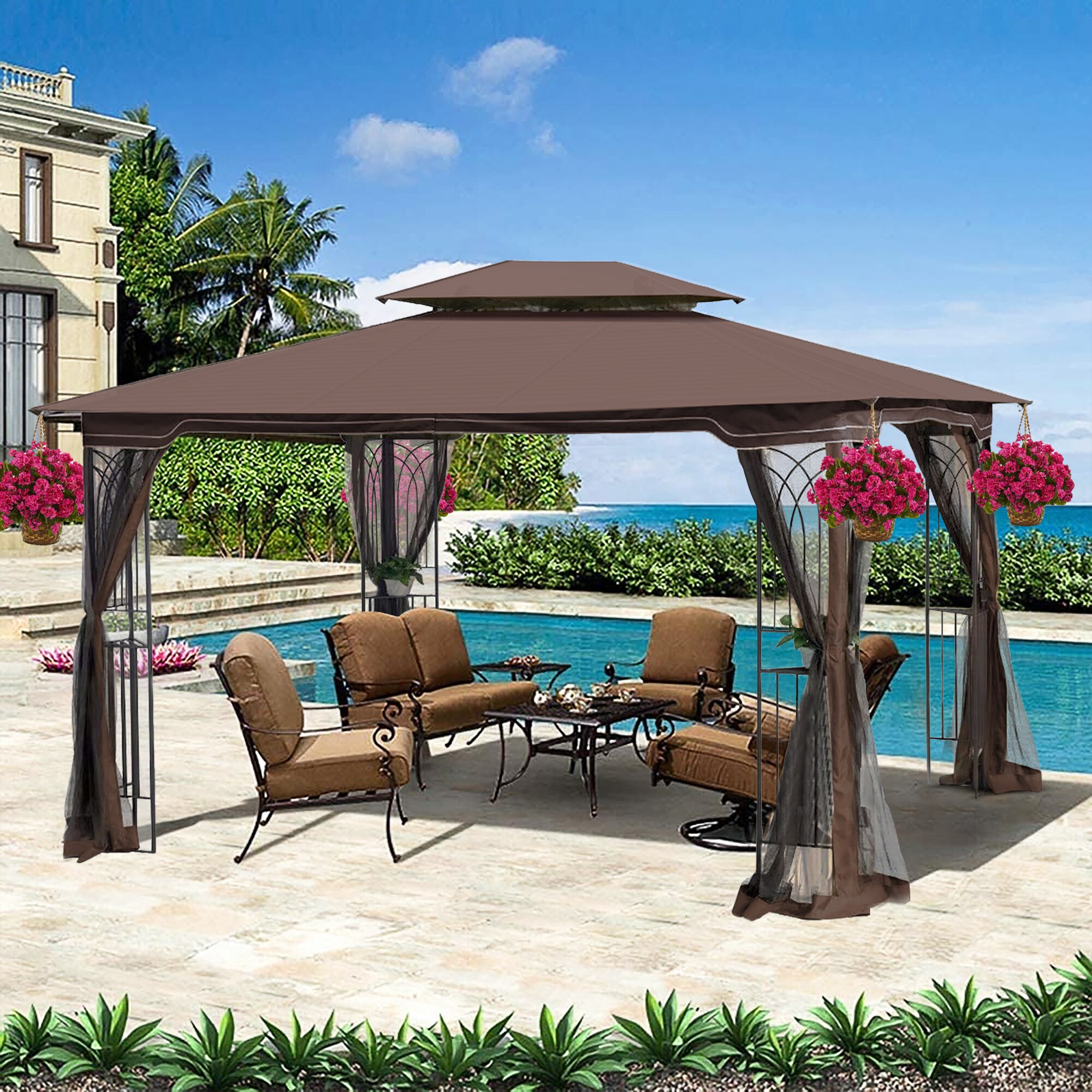 AAZJ BYO-40784 Wood-Resin-Gazebos - View #3