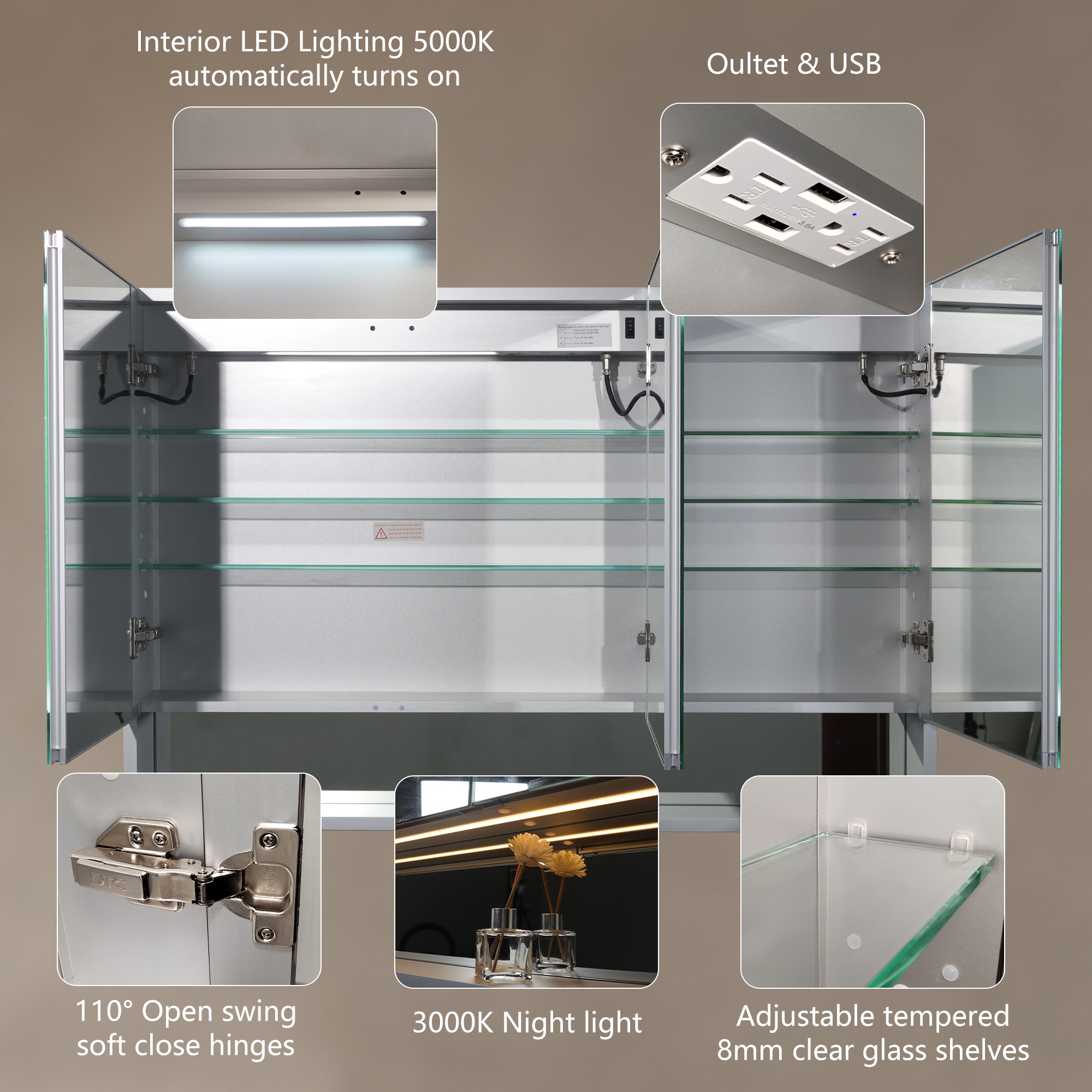 ExBrite LWSDHMC4832V5FX Bathroom-Medicine-Cabinets - View #8