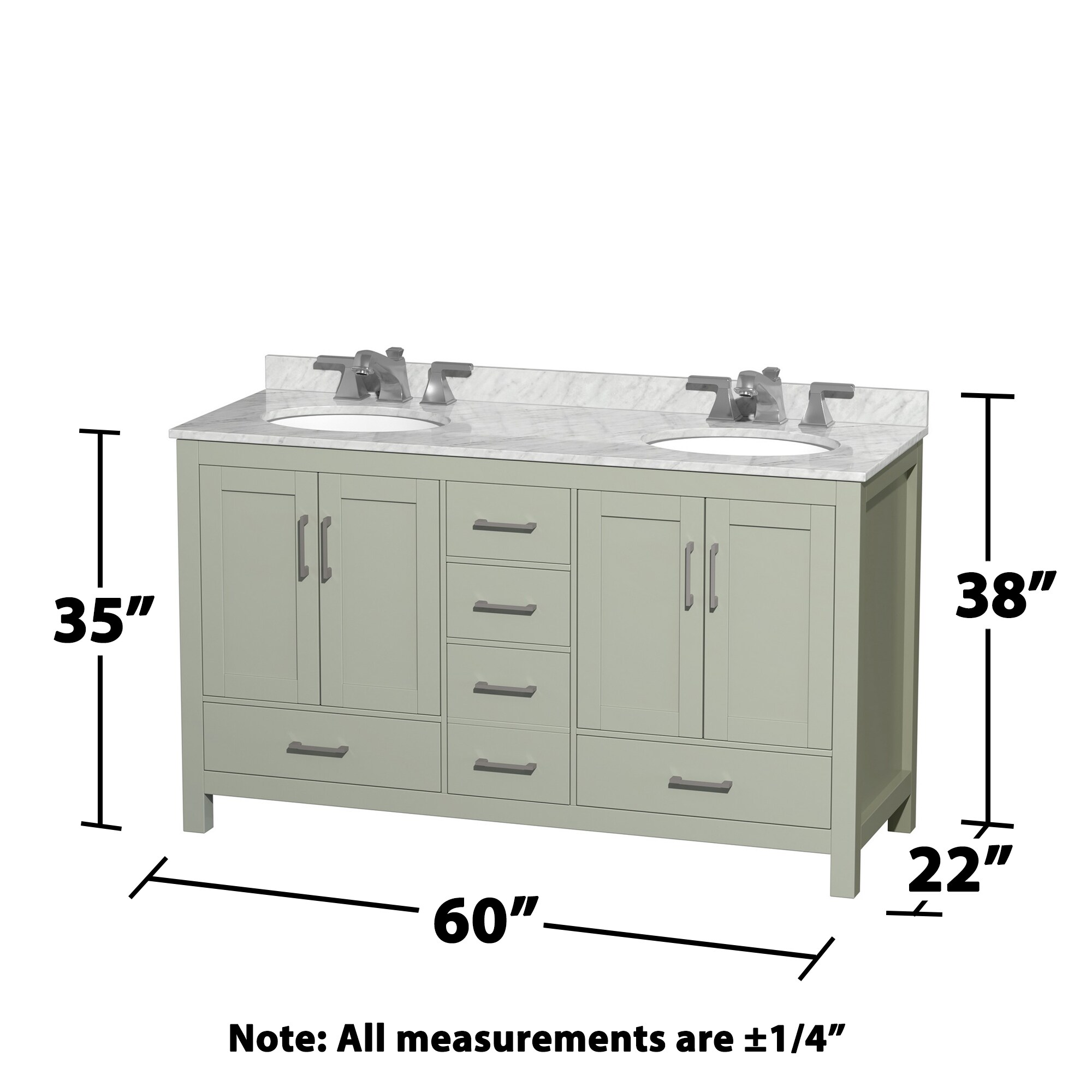 Wyndham Collection WCS141460DLGCMUNOMXX Bath-Vanity-Combo - View #4