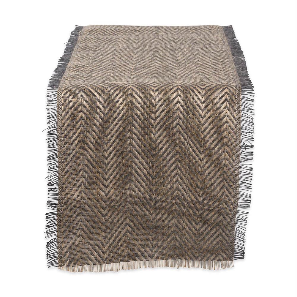 DII CAMZ10556 Chevron Gray Table Runner