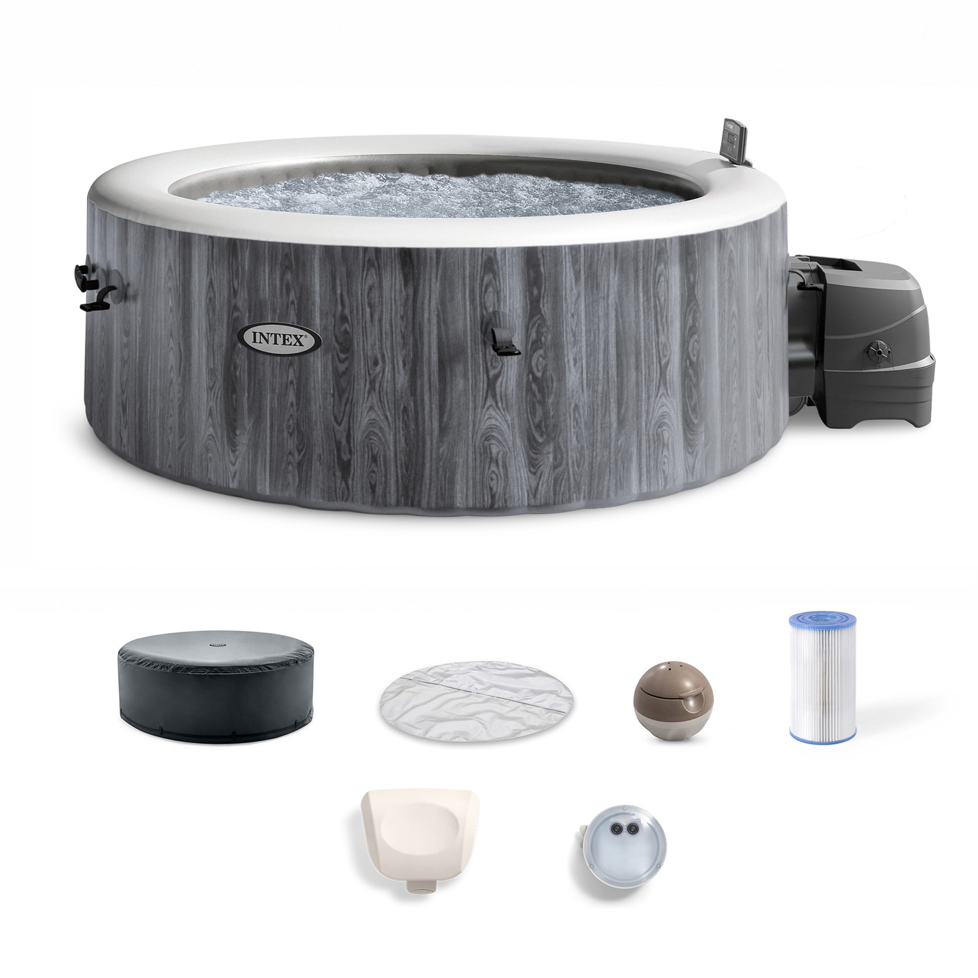 Intex 408500 140 Jet 4 -Person Inflatable Round Hot Tub (Cover Included)