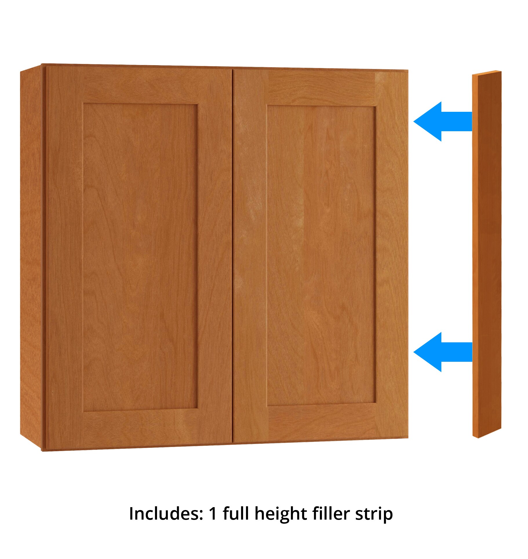 Surfaces 22.4375-in W x 0.75-in H x 10.5-in D Natural Birch Stained Cabinet Shelf Kit in Brown | WALLCABSHF24