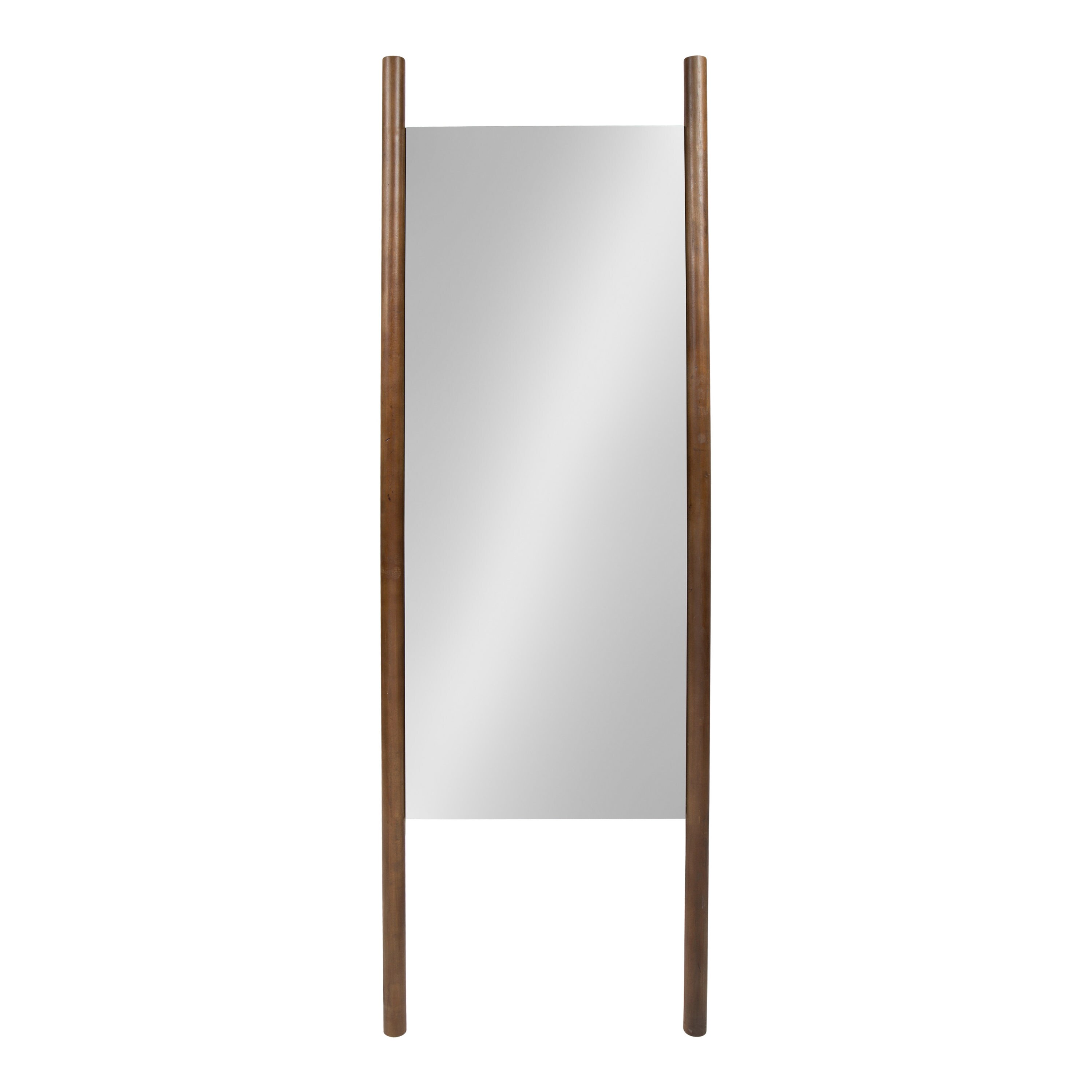 Kate and Laurel 214470 Findlay 21.26-Inches W x 67.0-Inches H Rectangle Brown Framed Full Length Wall Mirror